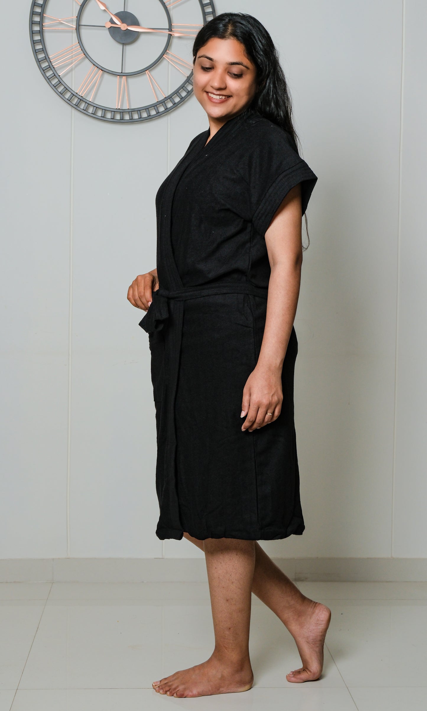 Solid Cotton Bathrobe