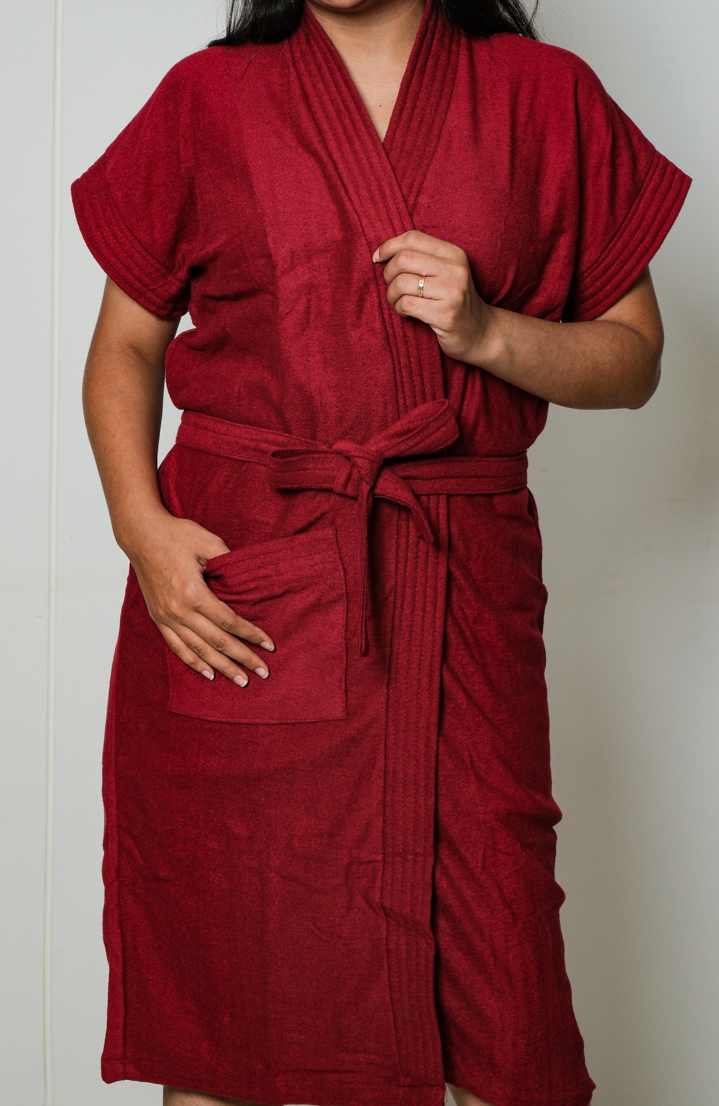 Solid Cotton Bathrobe