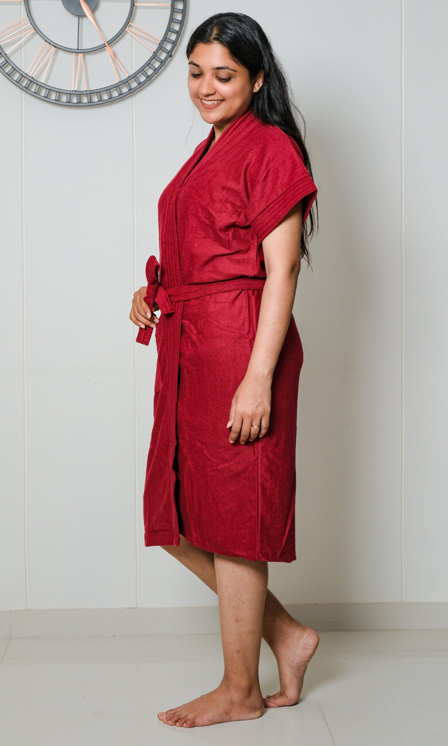 Solid Cotton Bathrobe
