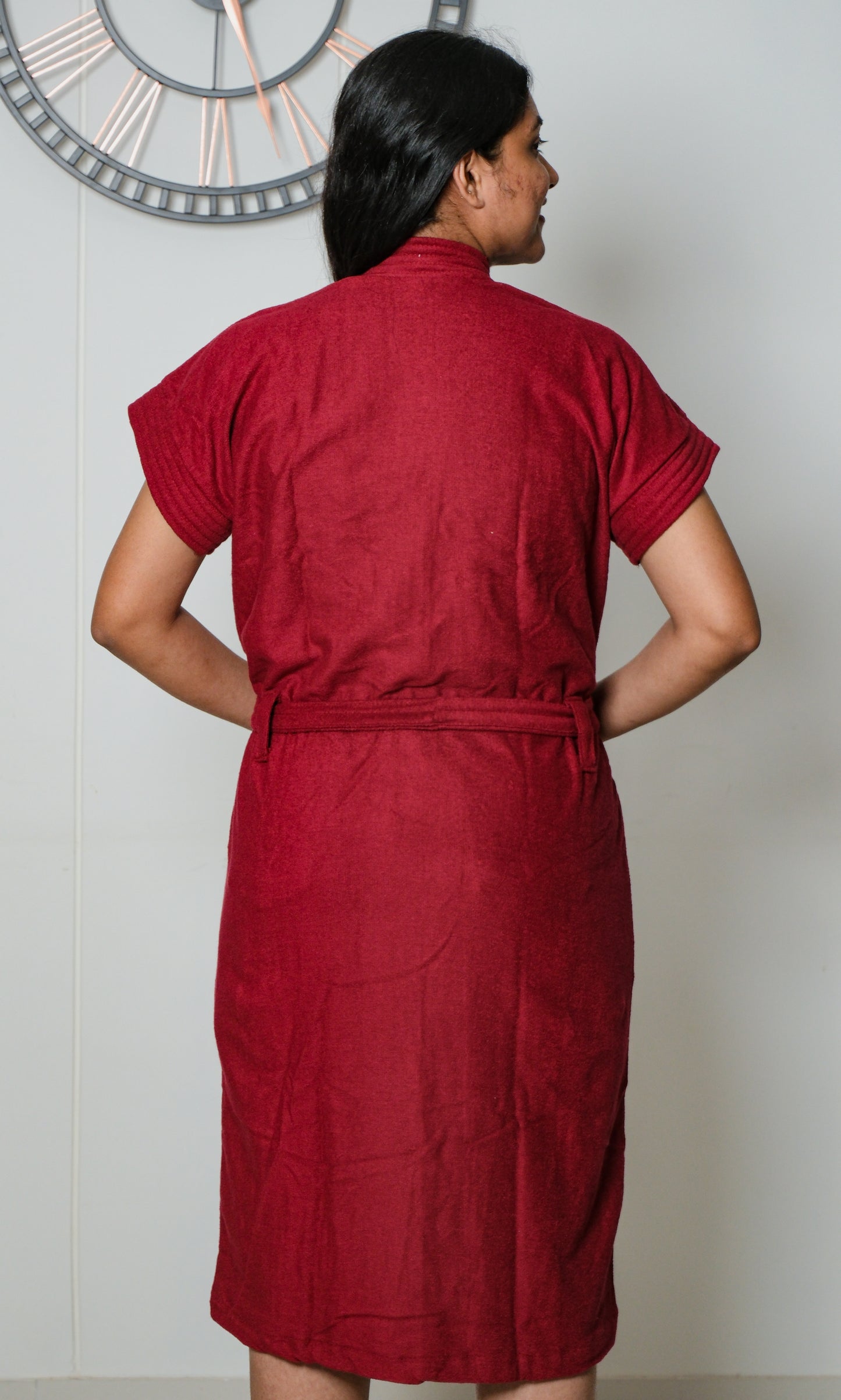 Solid Cotton Bathrobe