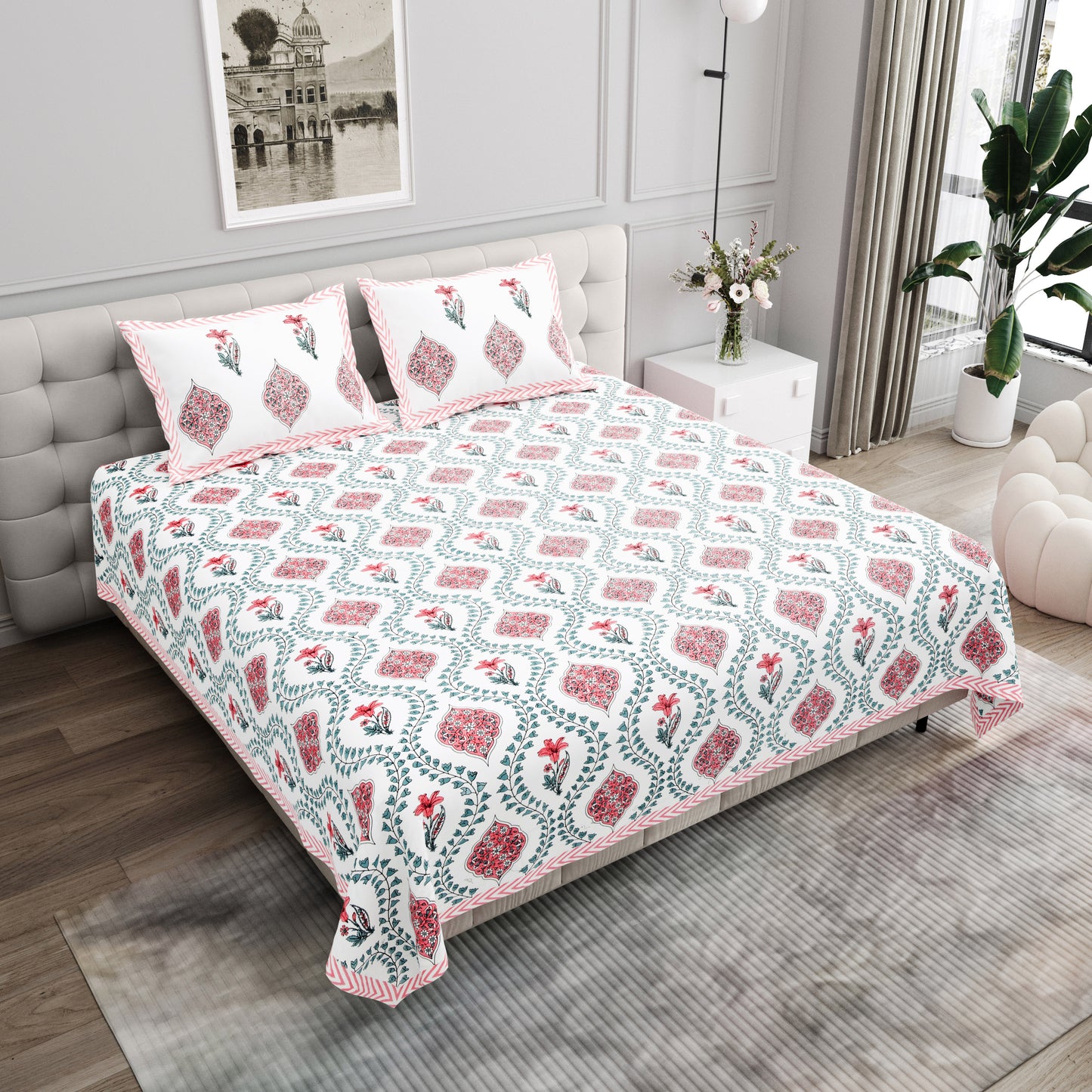 Chroma Bliss - King Size Bedsheet
