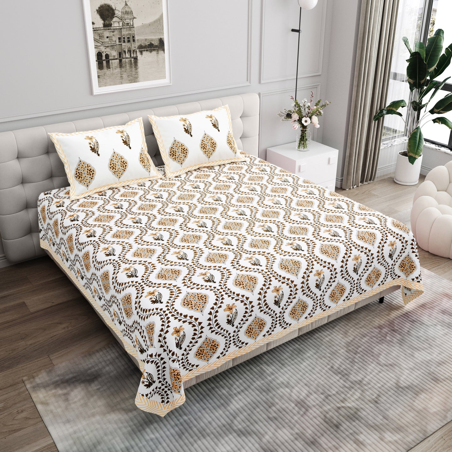 Chroma Bliss - King Size Bedsheet