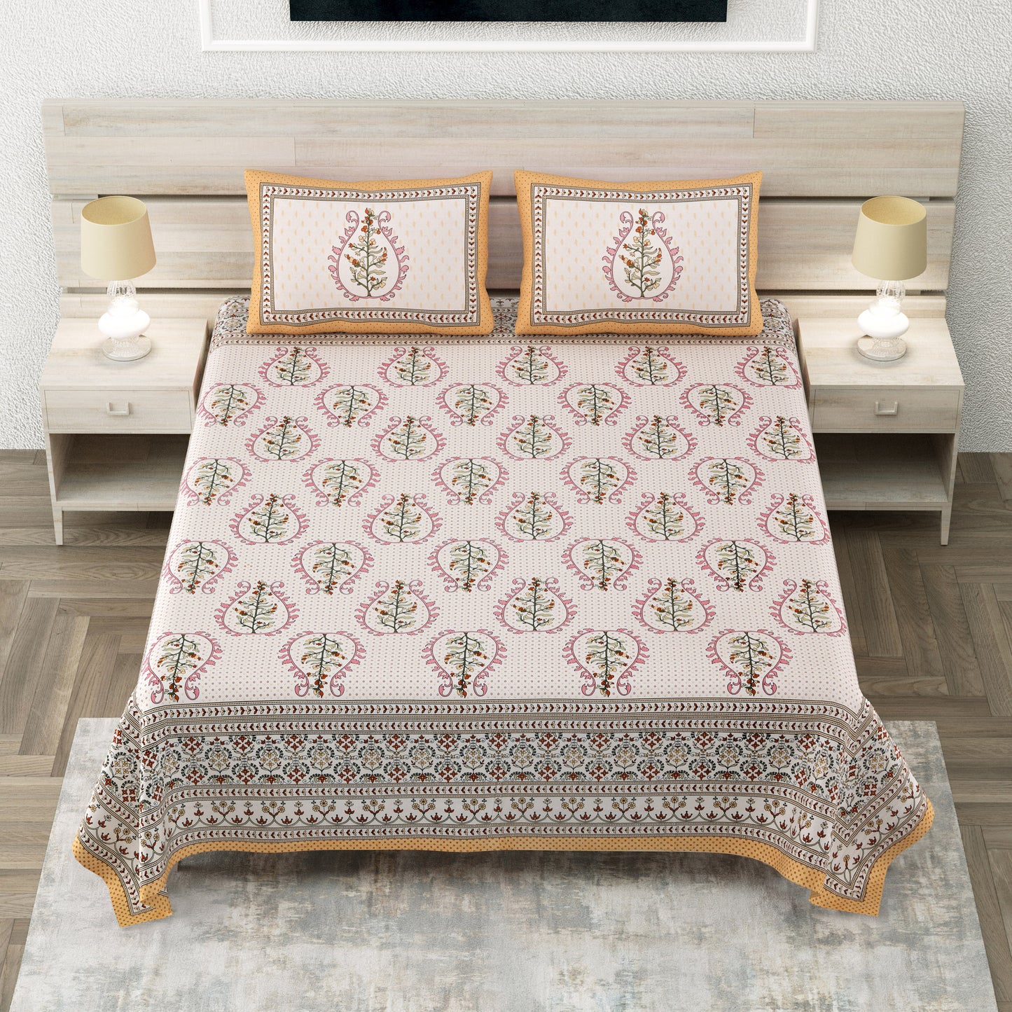 Parchinkari - King Size Bedsheet