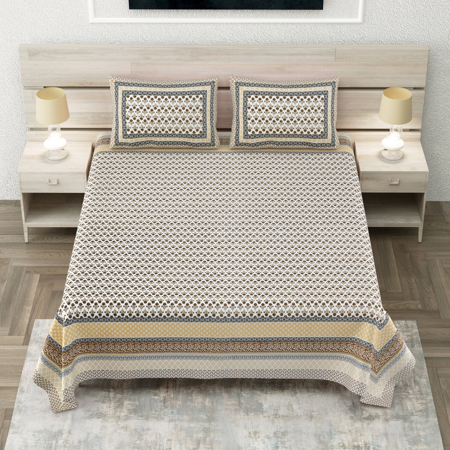 Hunar Hues - King Size Bedsheet