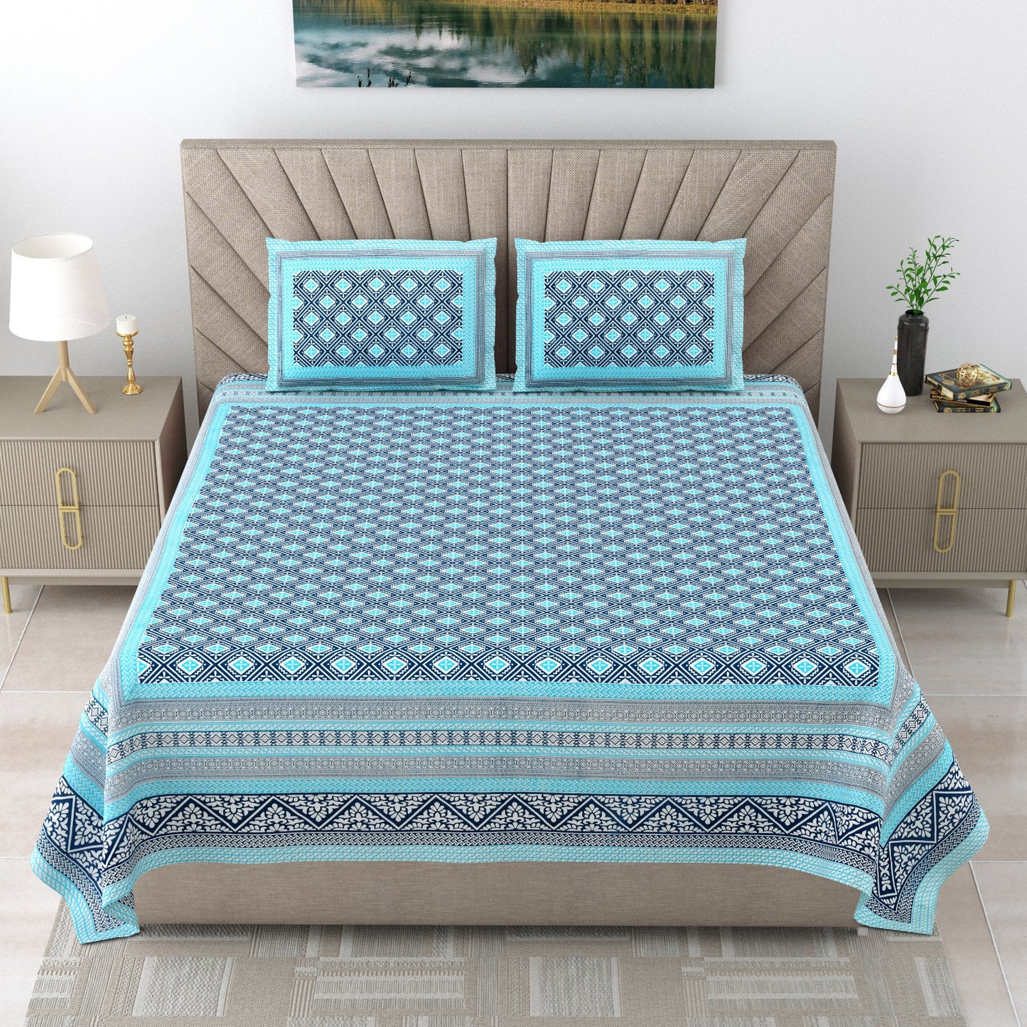 Zen Verde - Double bed Bedsheet