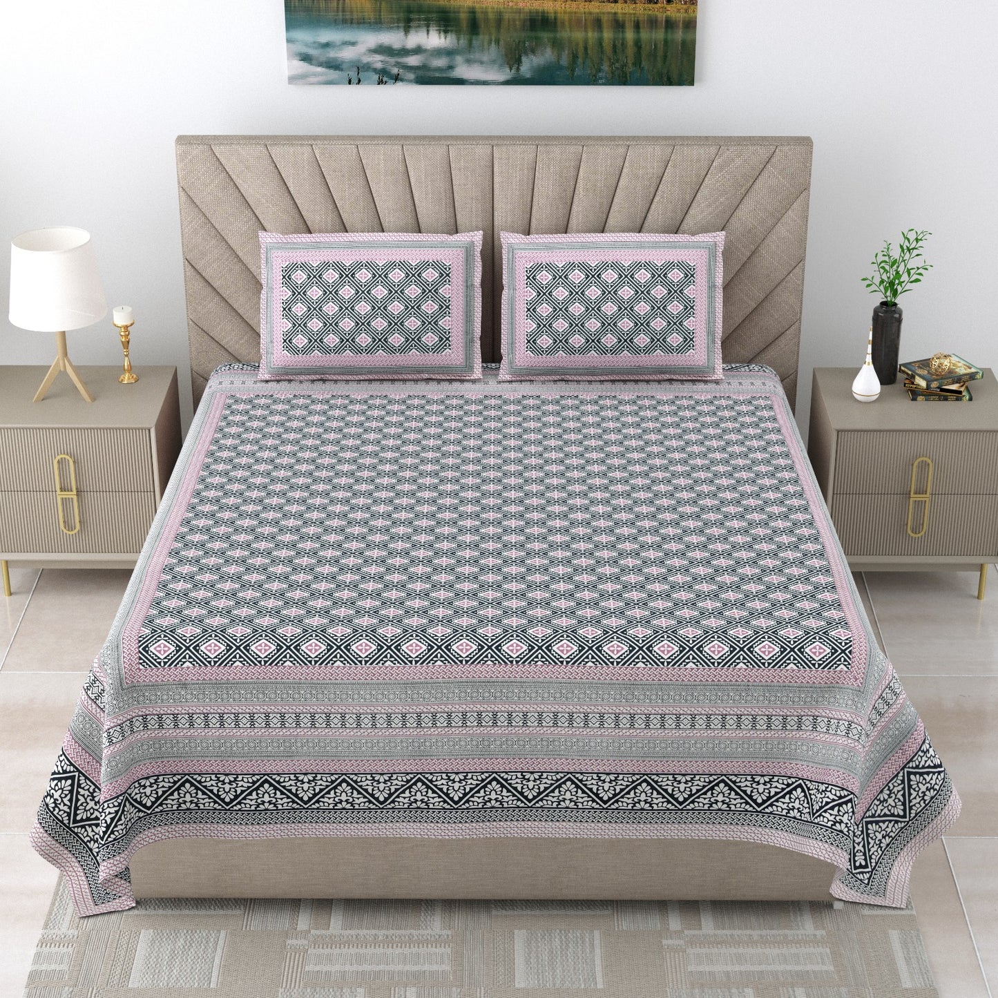 Zen Verde - Double bed Bedsheet
