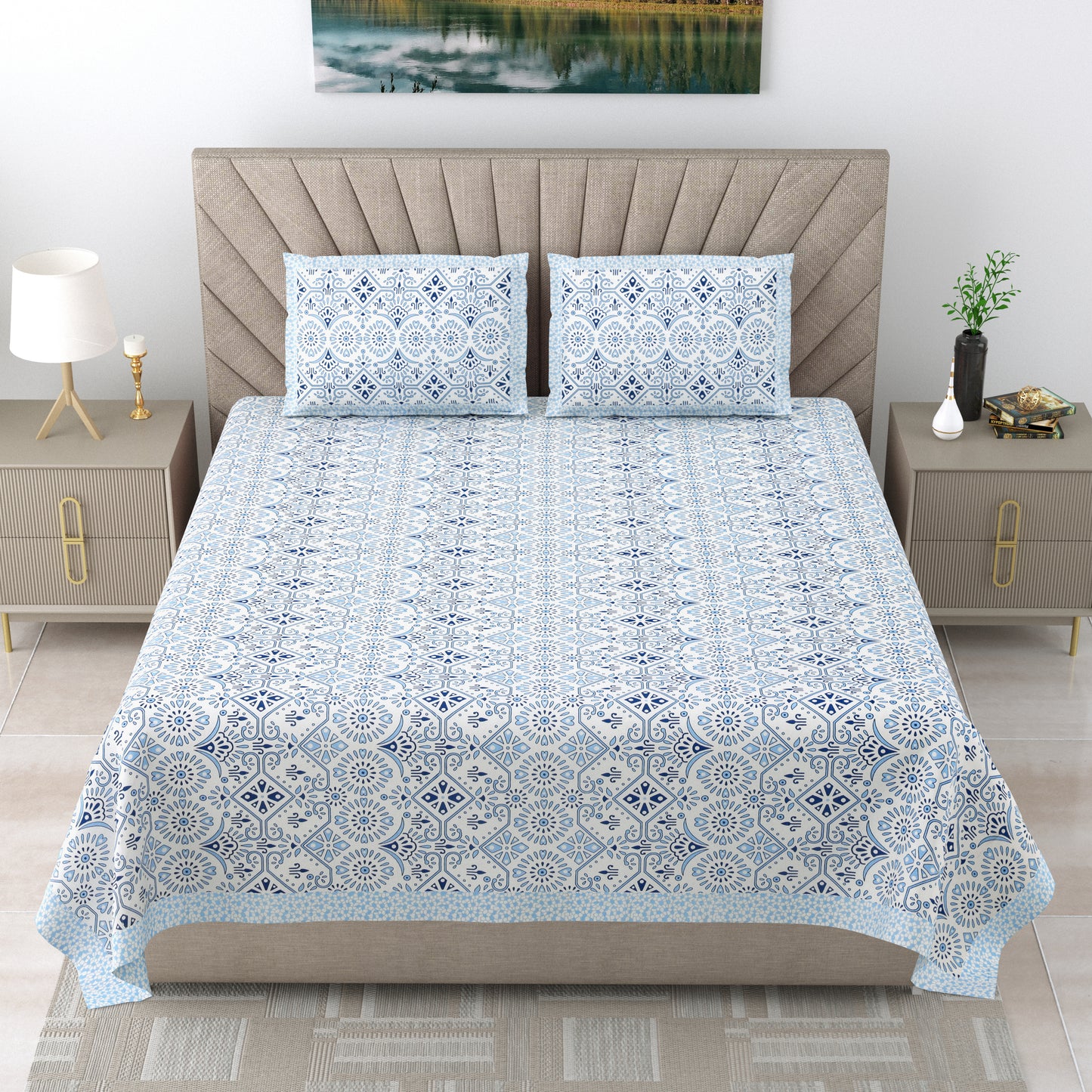 Mughal Plam - Double bed Bedsheet