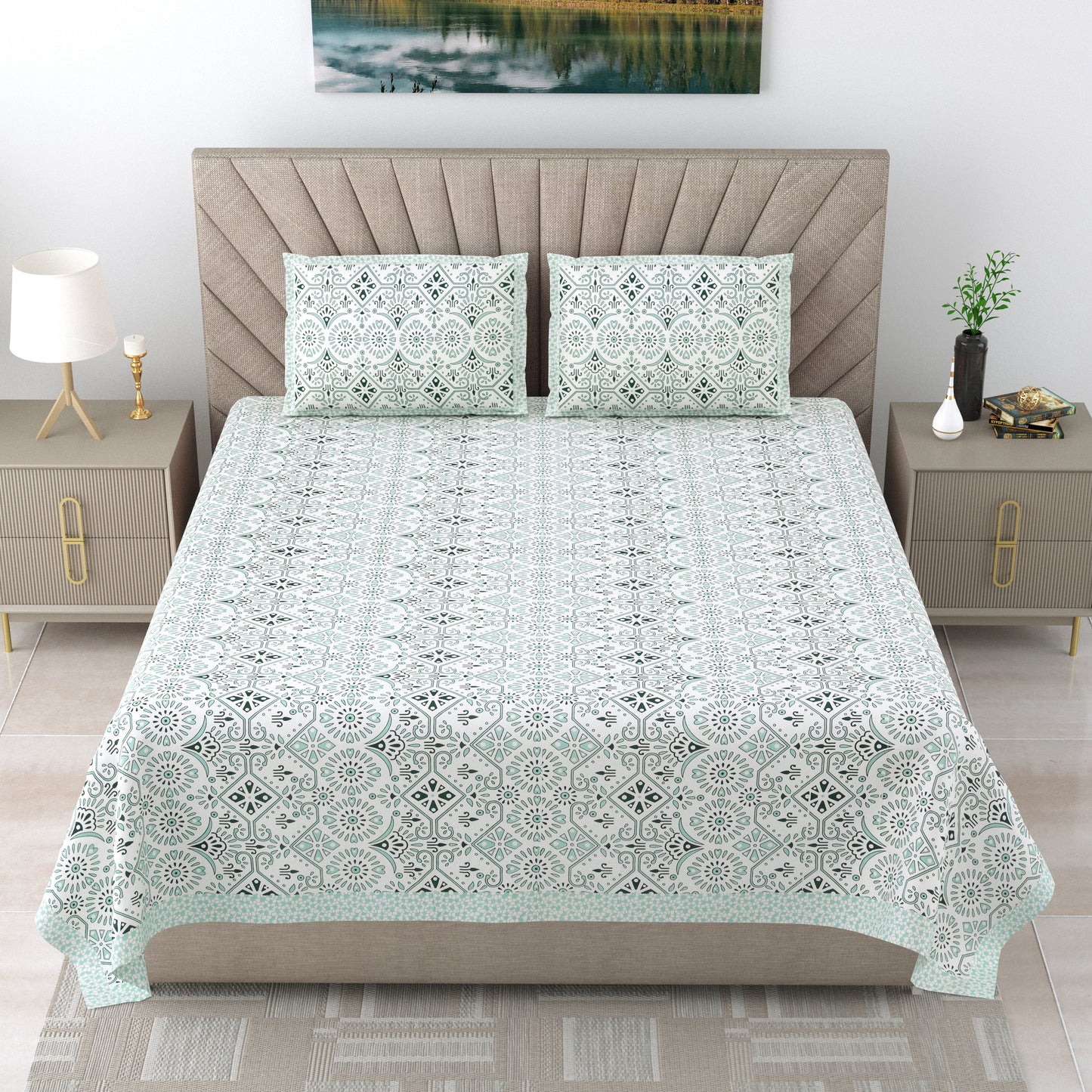 Mughal Plam - Double bed Bedsheet