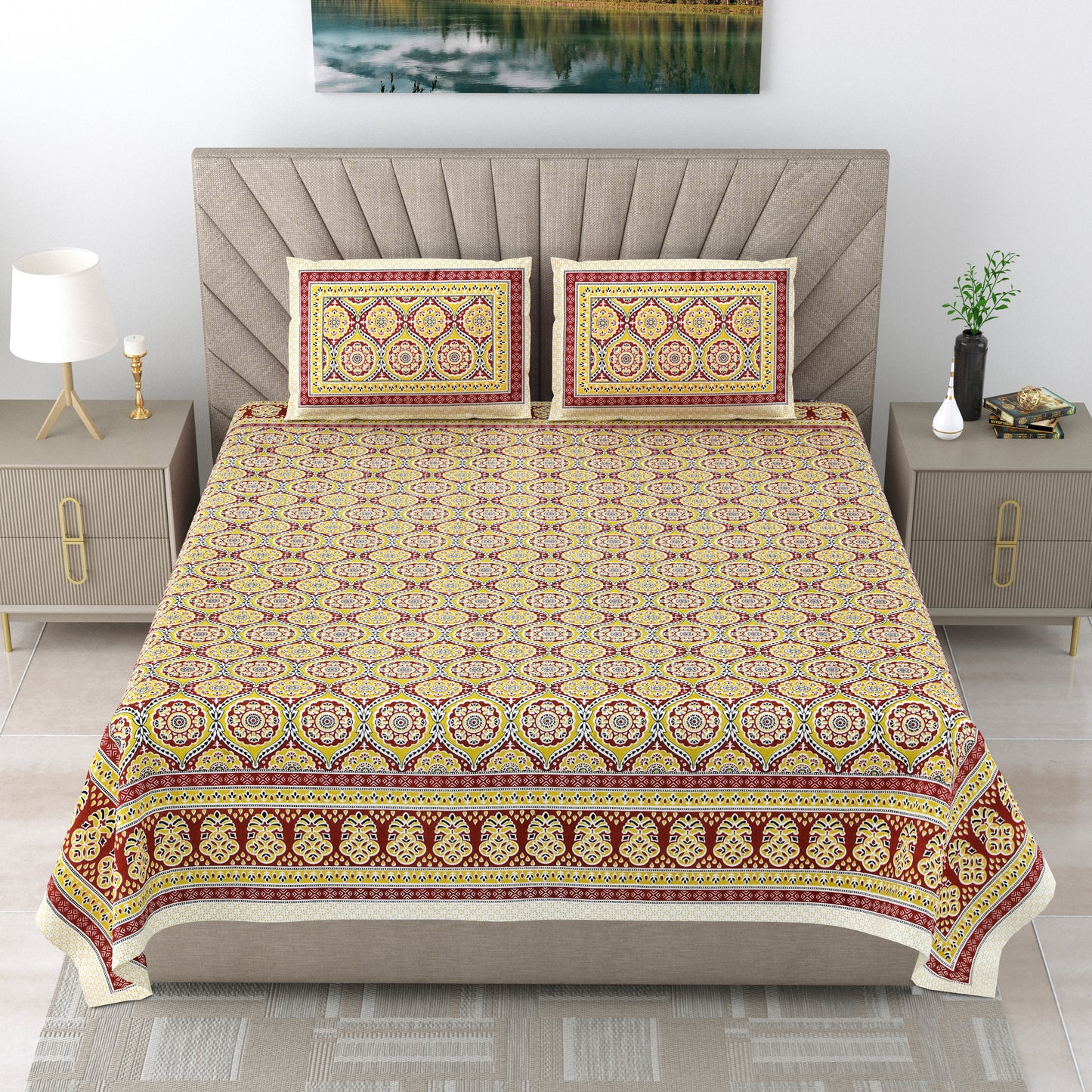 Verde Vibe - Double bed Bedsheet