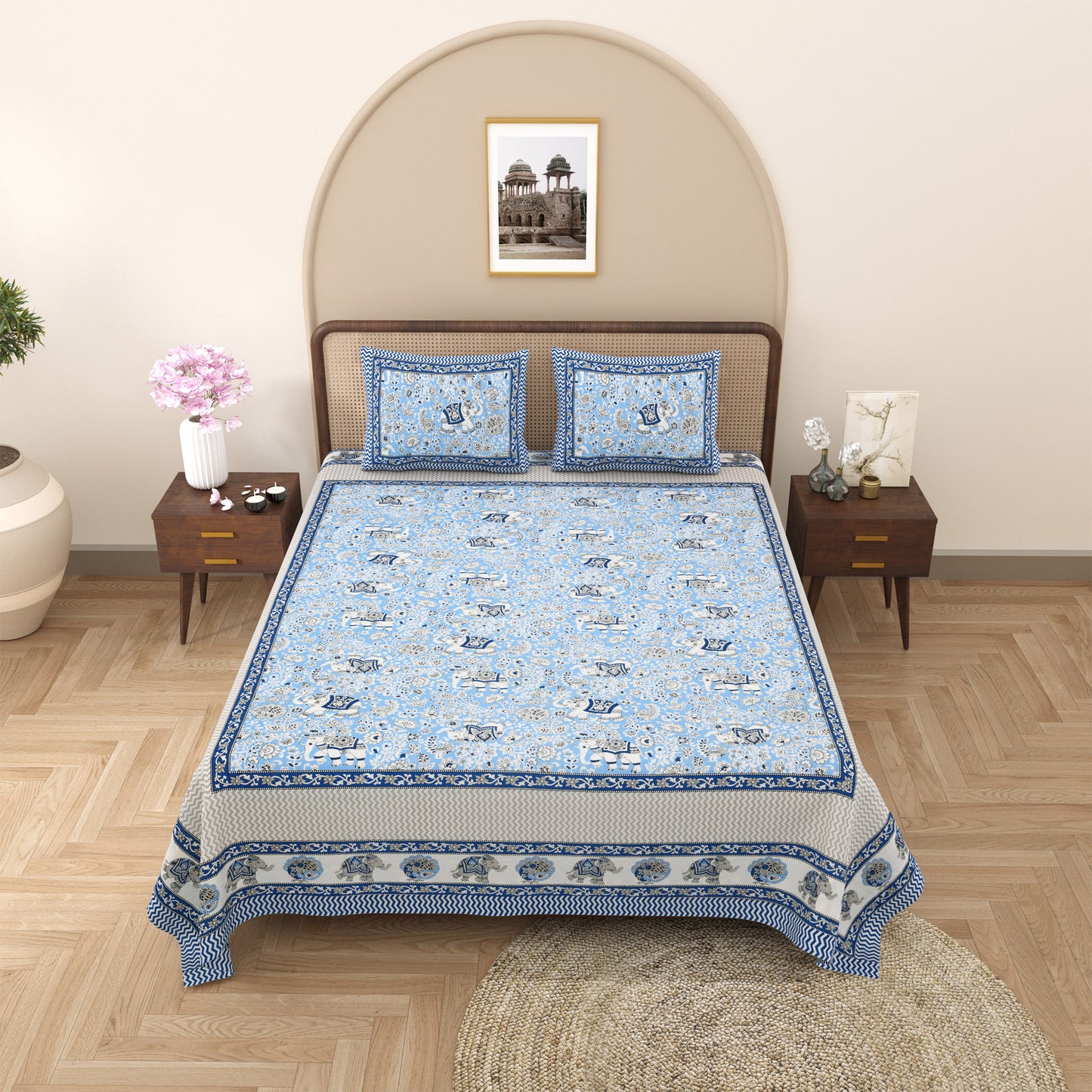 Jaipur Serenity - Double bed Bedsheet
