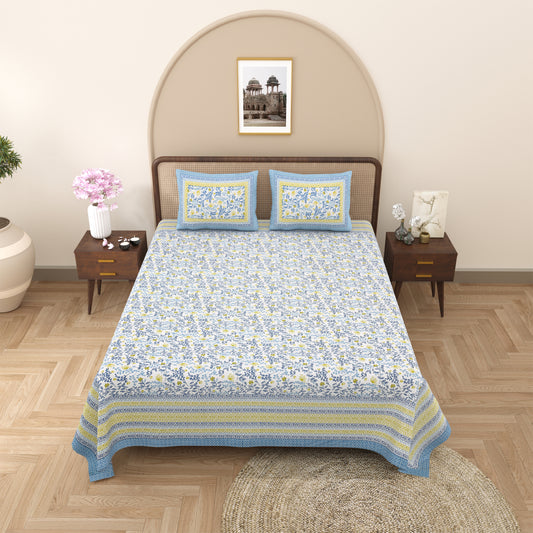Amber Leaf - Double bed Bedsheet