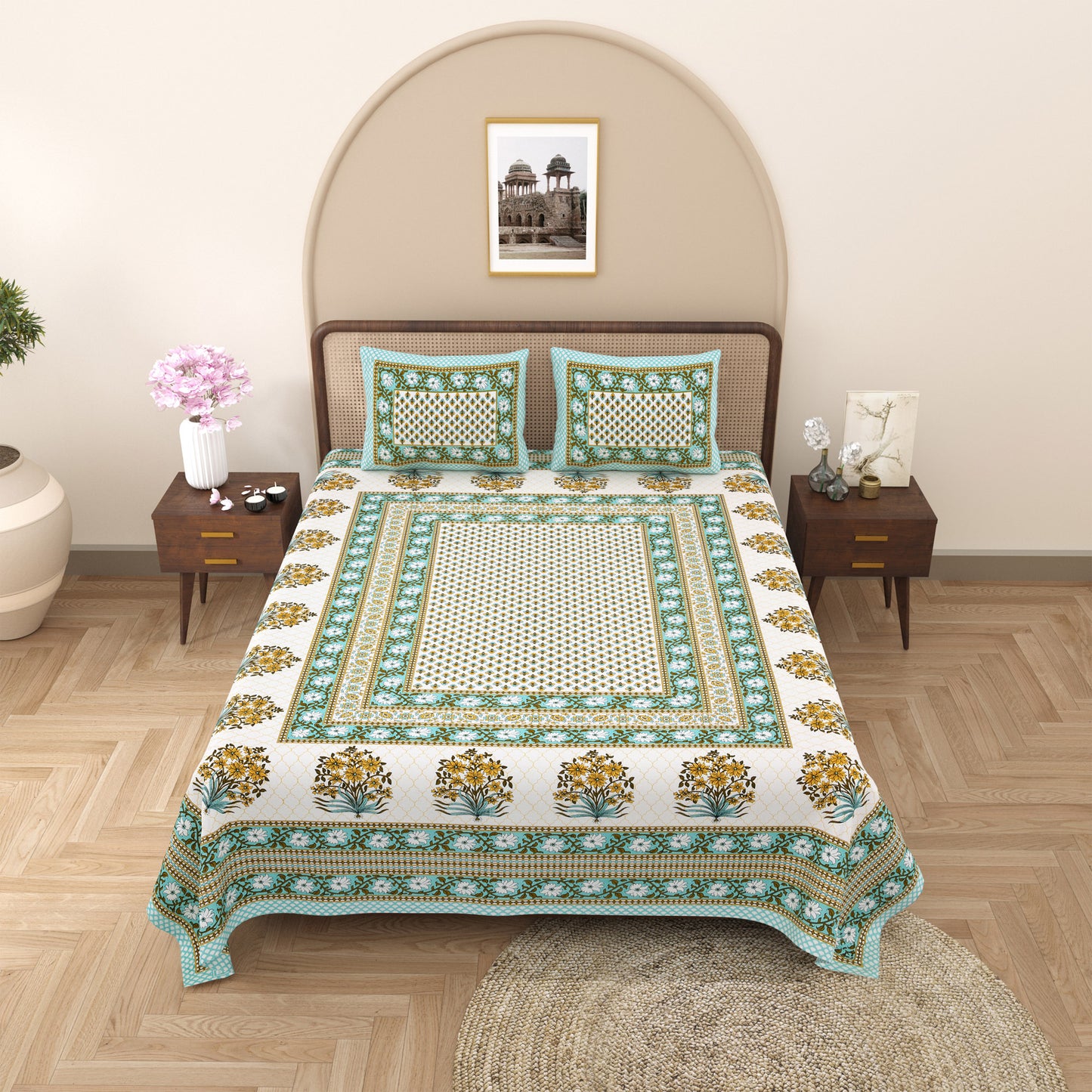 Threaded Tradition - Double bed Bedsheet