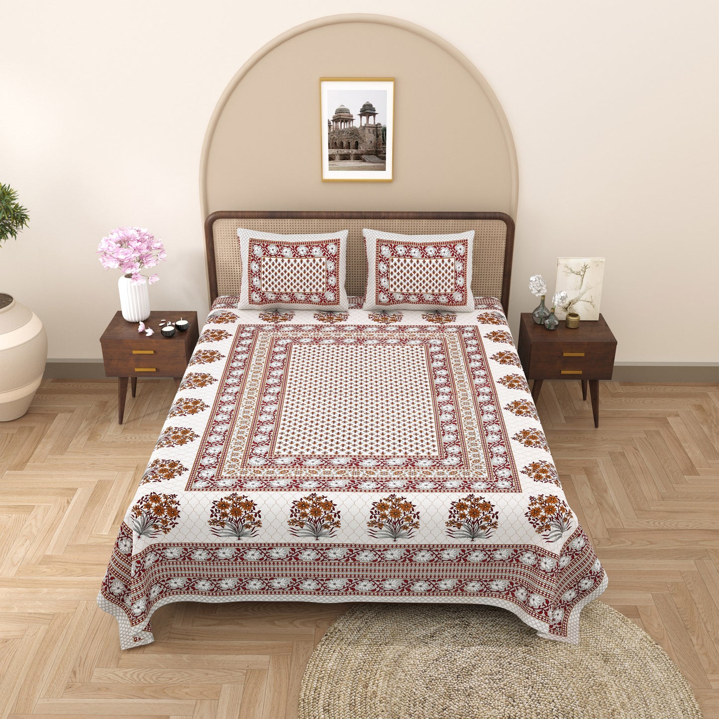 Threaded Tradition - Double bed Bedsheet