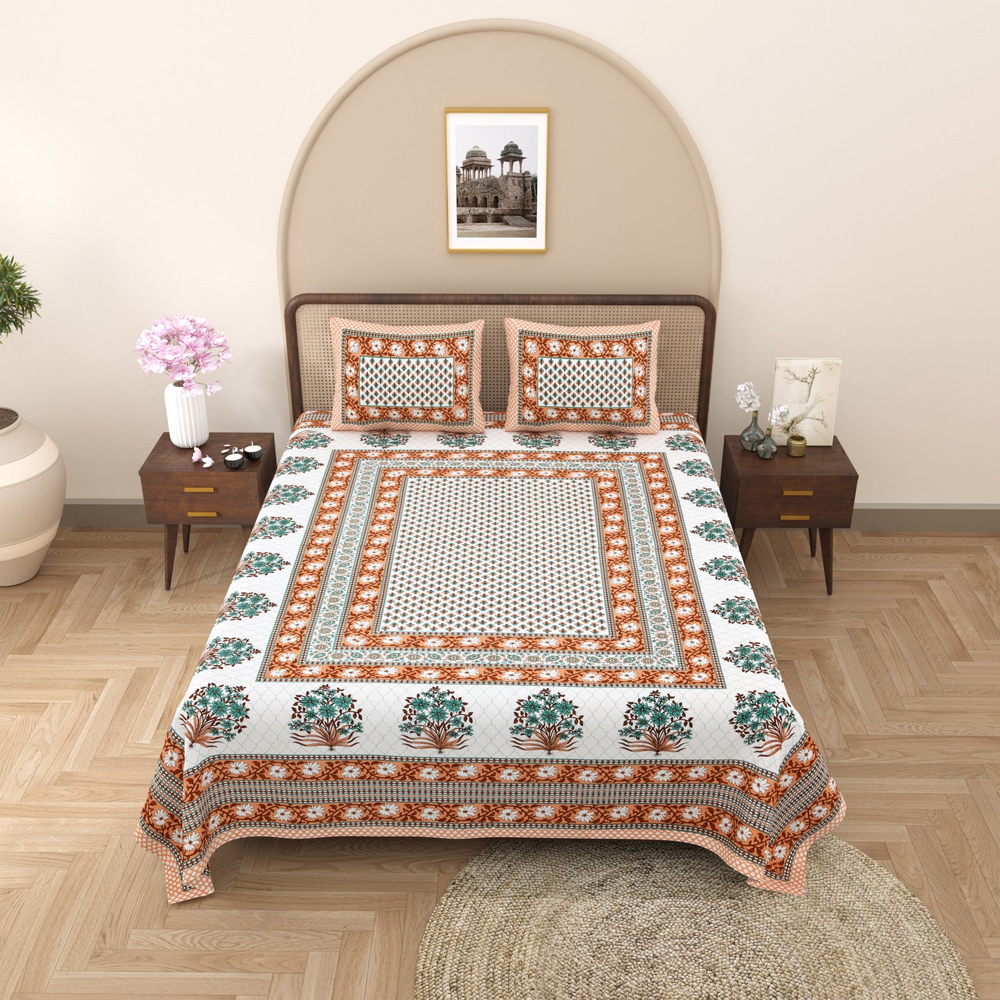 Threaded Tradition - Double bed Bedsheet