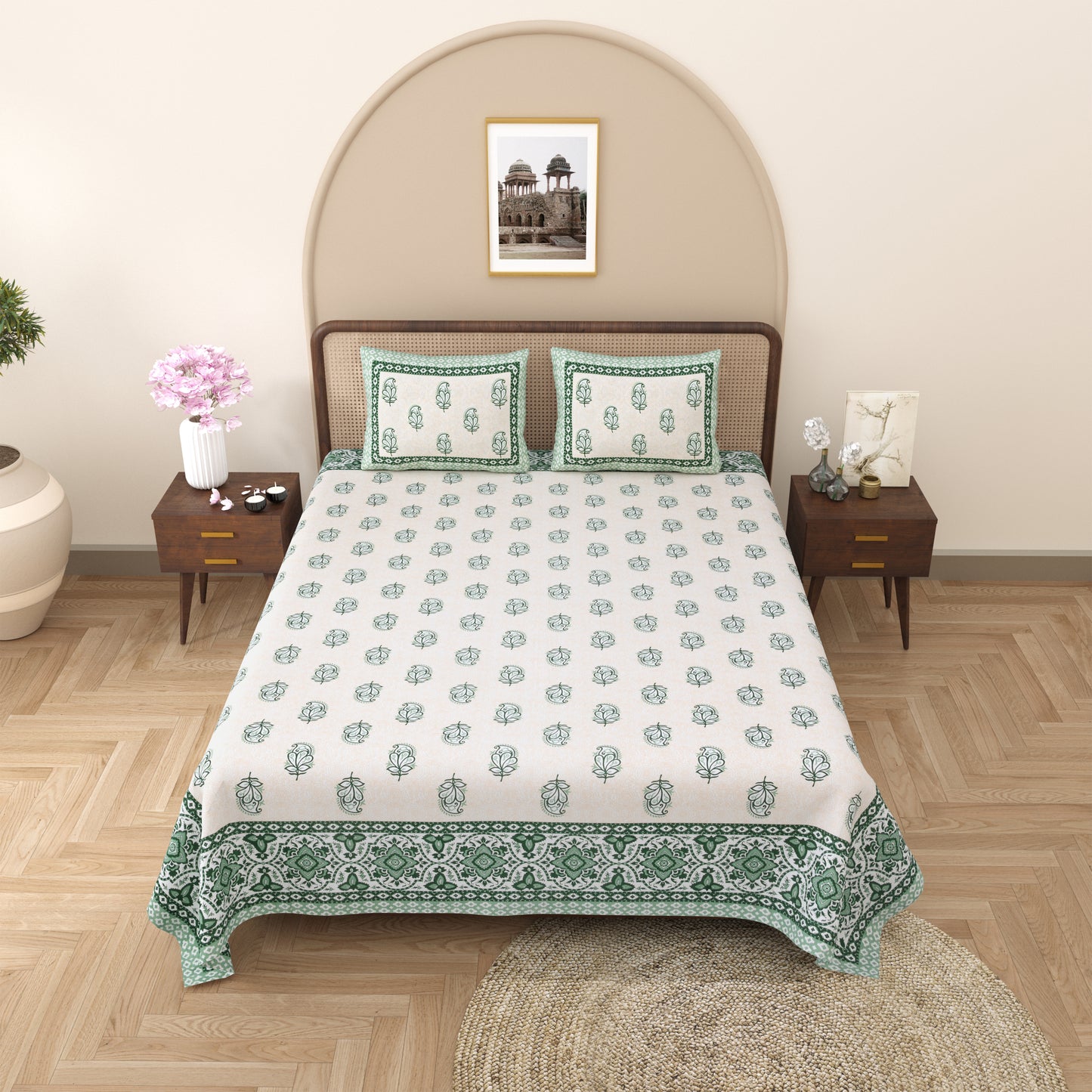 Deccan Greens - Double bed Bedsheet