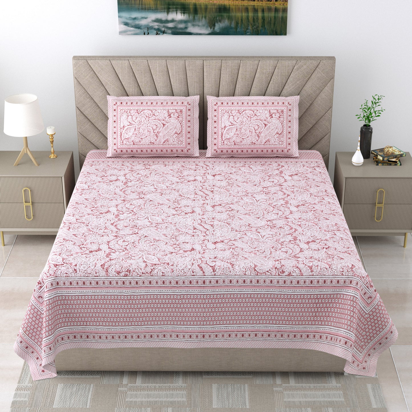 Minimal Tropical - Double bed Bedsheet