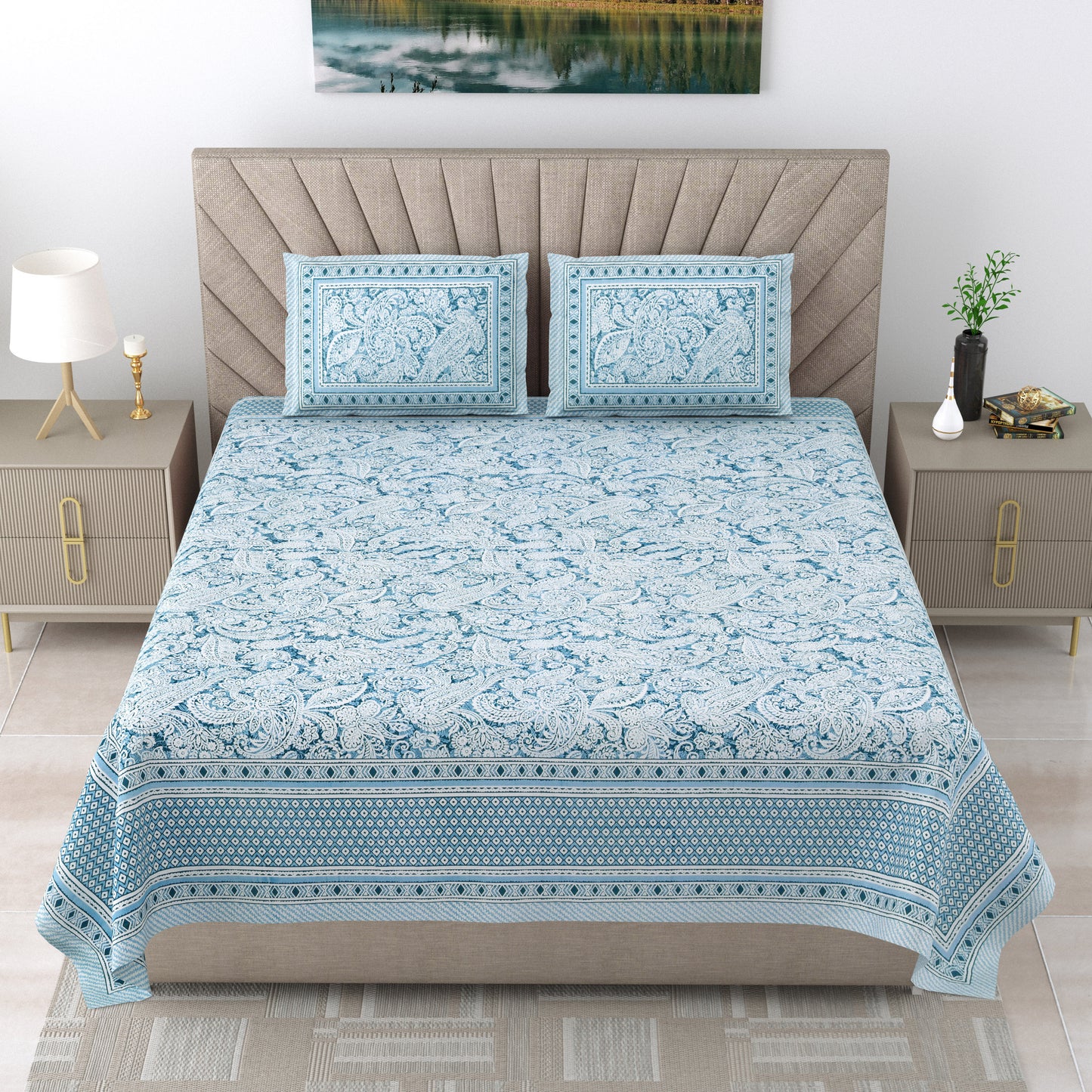 Minimal Tropical - Double bed Bedsheet