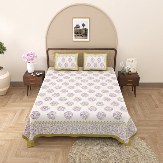 Rajputana Bloom - Double bed Bedsheet