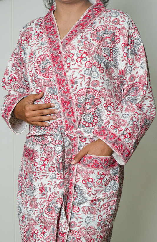 Blush Garden - Jaipuri Bathrobe
