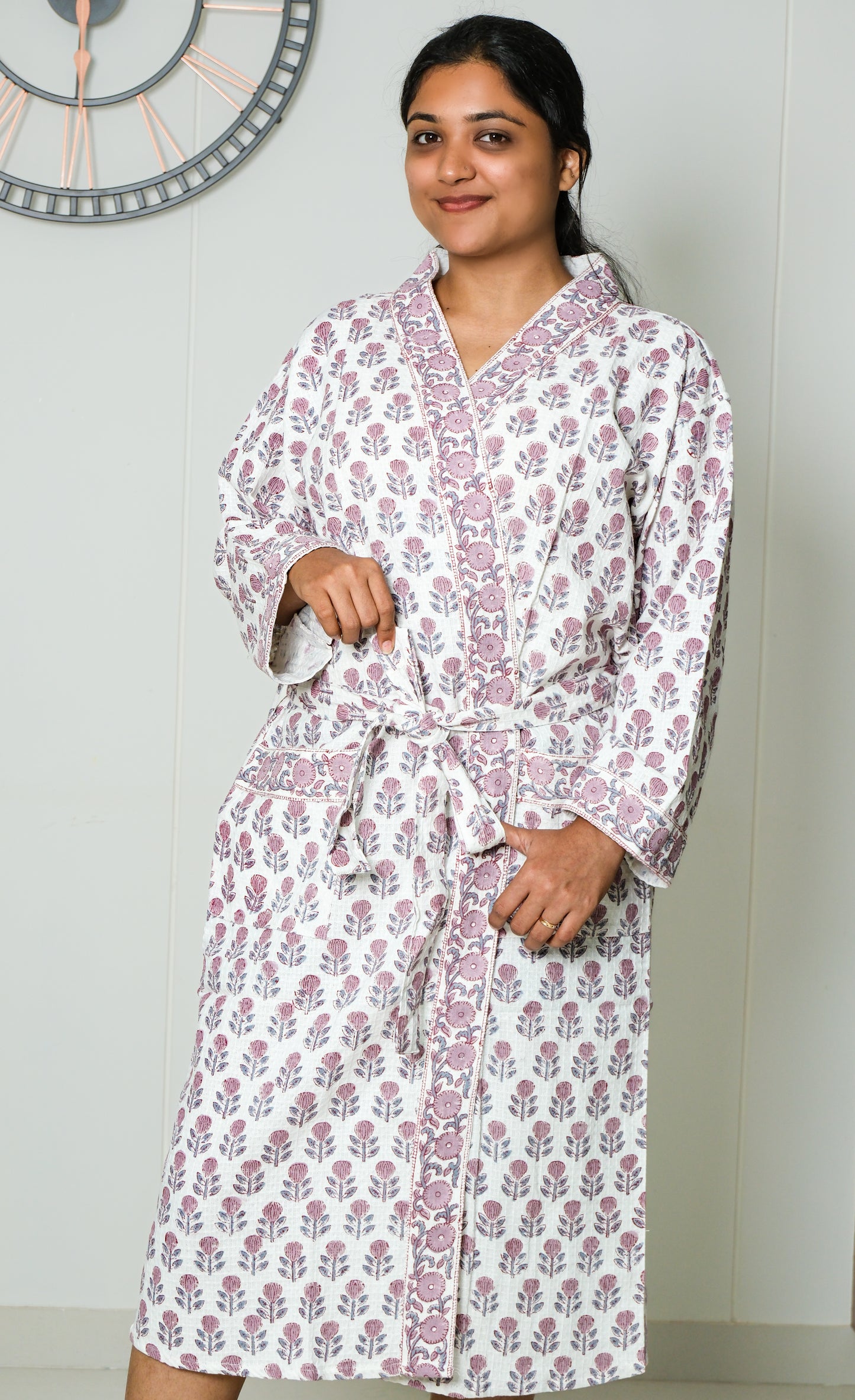 Dusk Rose - Jaipuri Bathrobe
