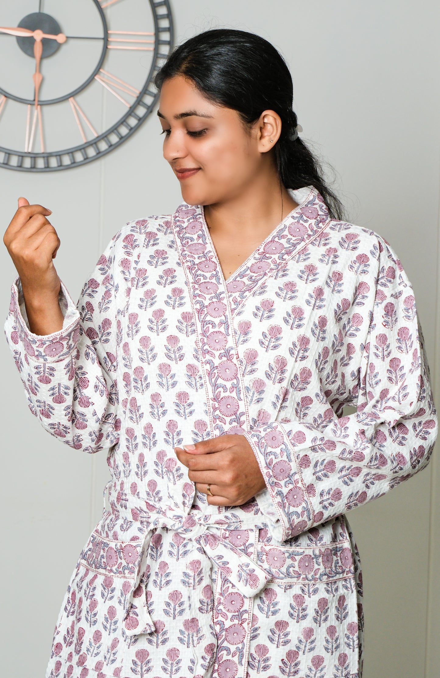 Dusk Rose - Jaipuri Bathrobe