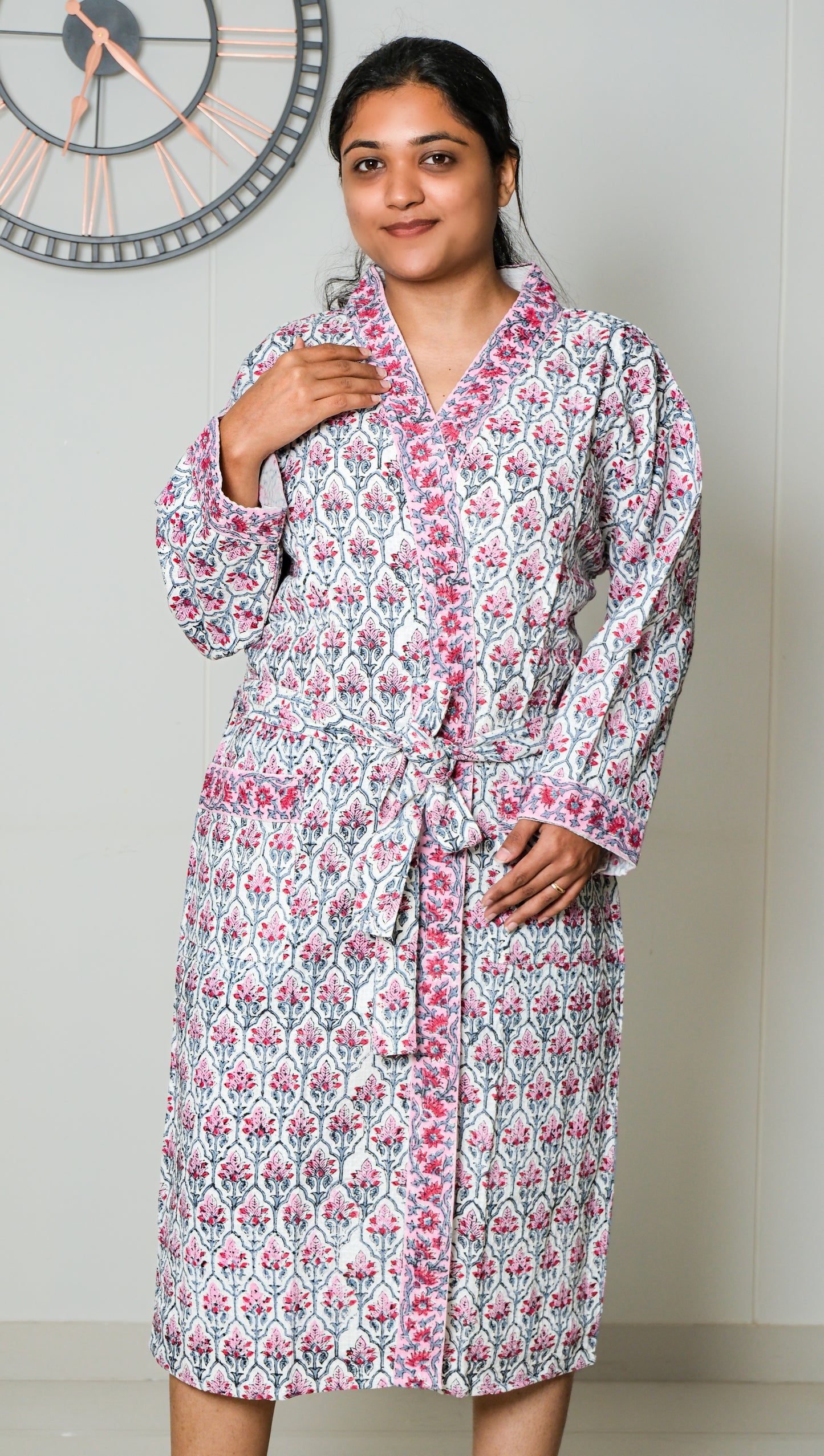 Pink Petal - Jaipuri Bathrobe