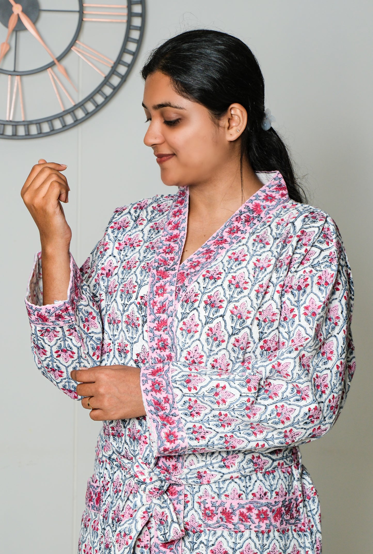Pink Petal - Jaipuri Bathrobe