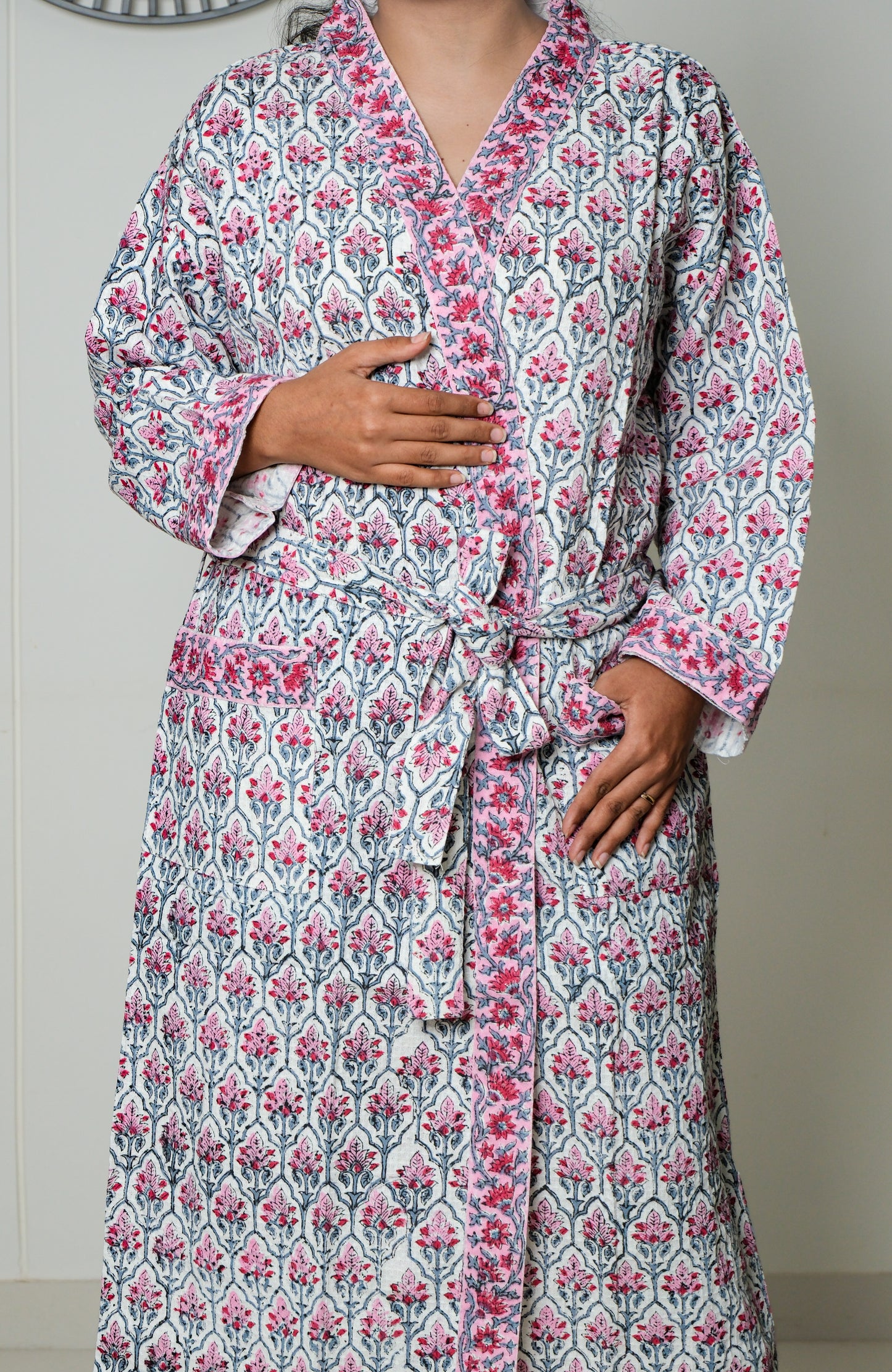 Pink Petal - Jaipuri Bathrobe
