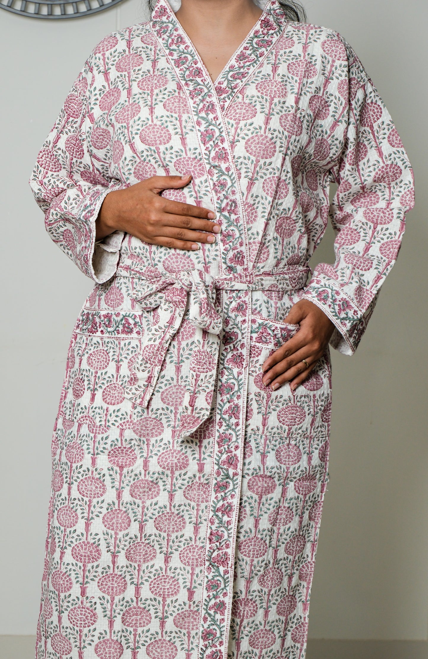Blush Bloom - Jaipuri Bathrobe