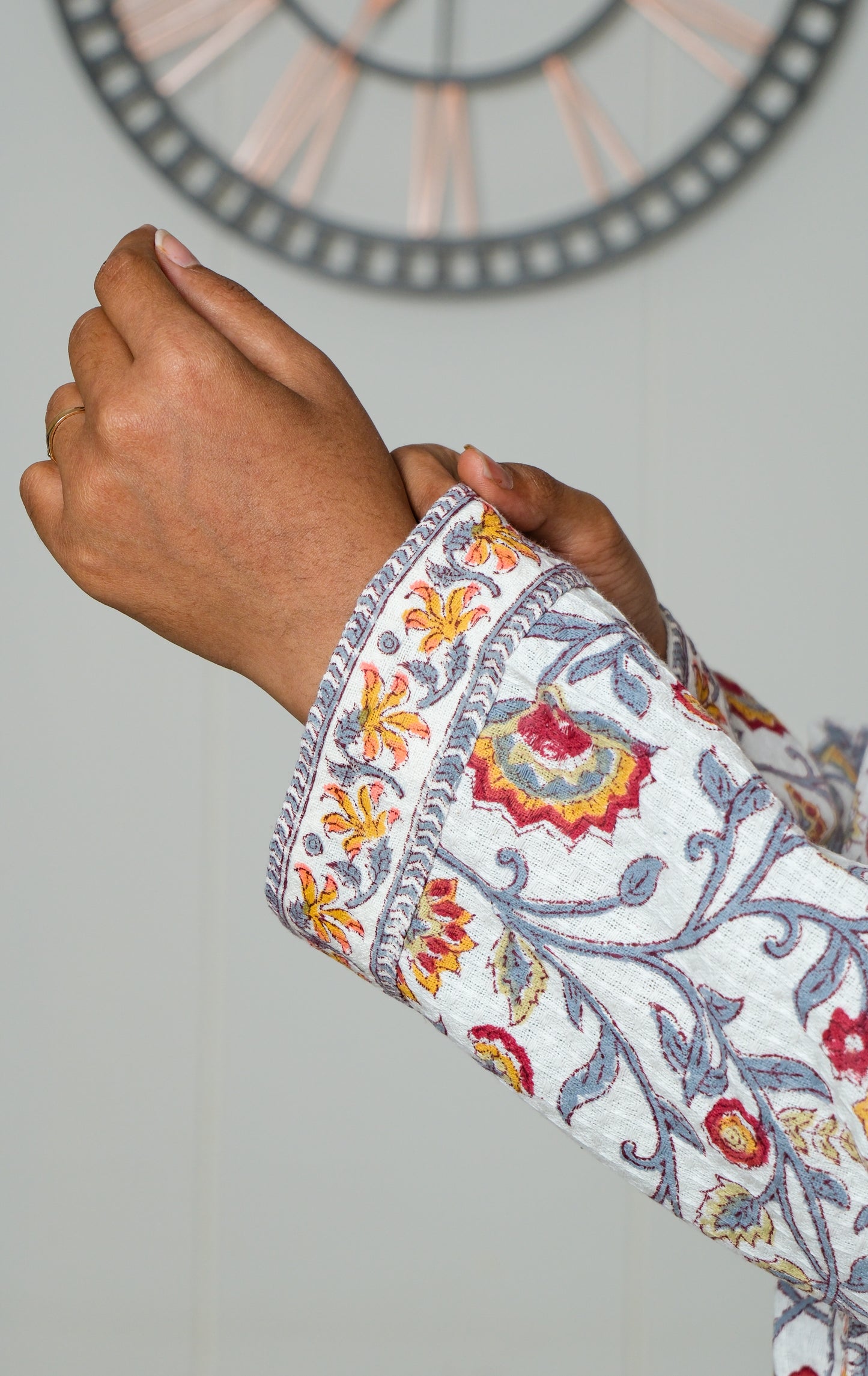 Marigold Vines - Jaipuri Bathrobe