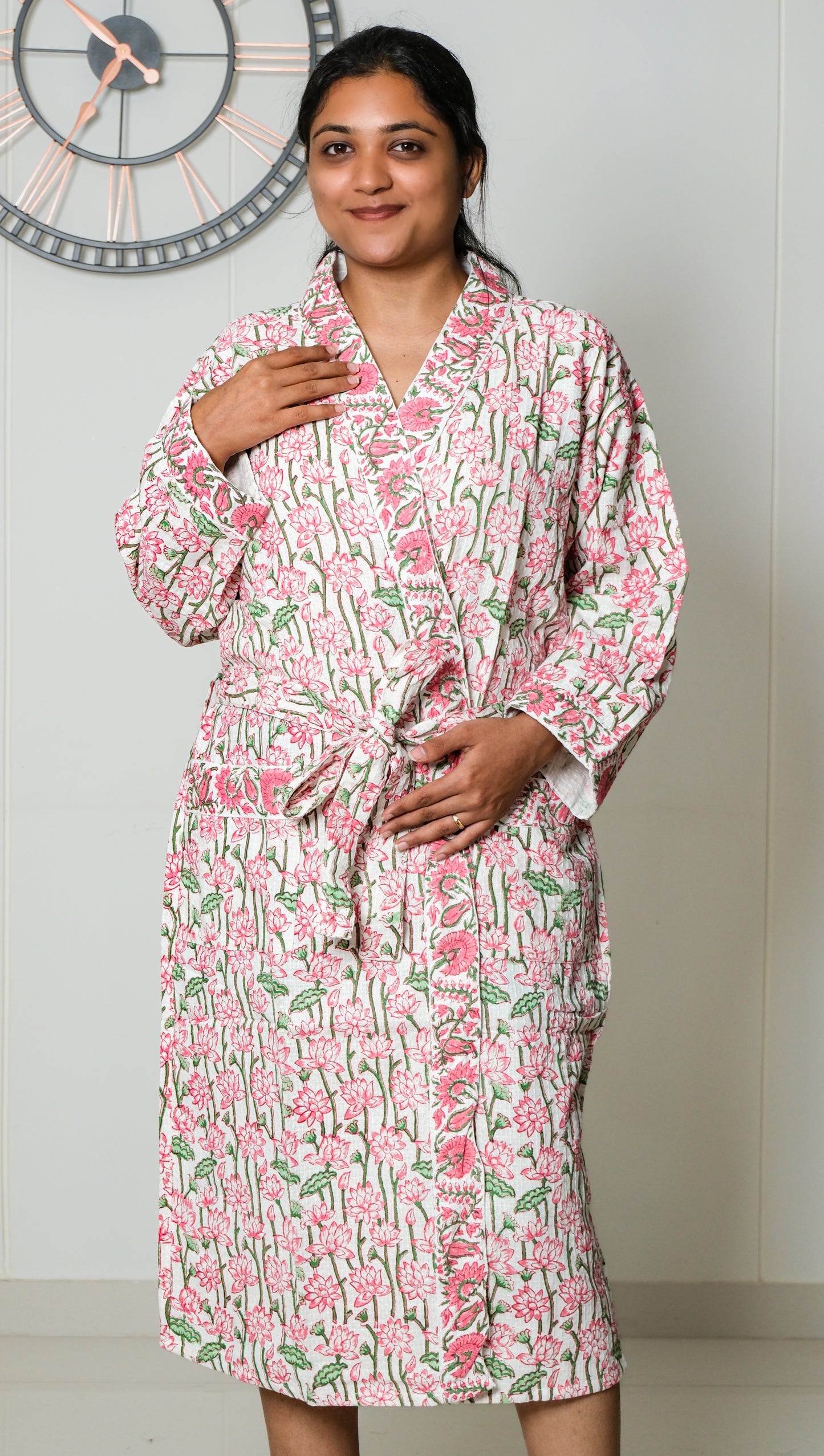 Lotus Garden - Jaipuri Bathrobe