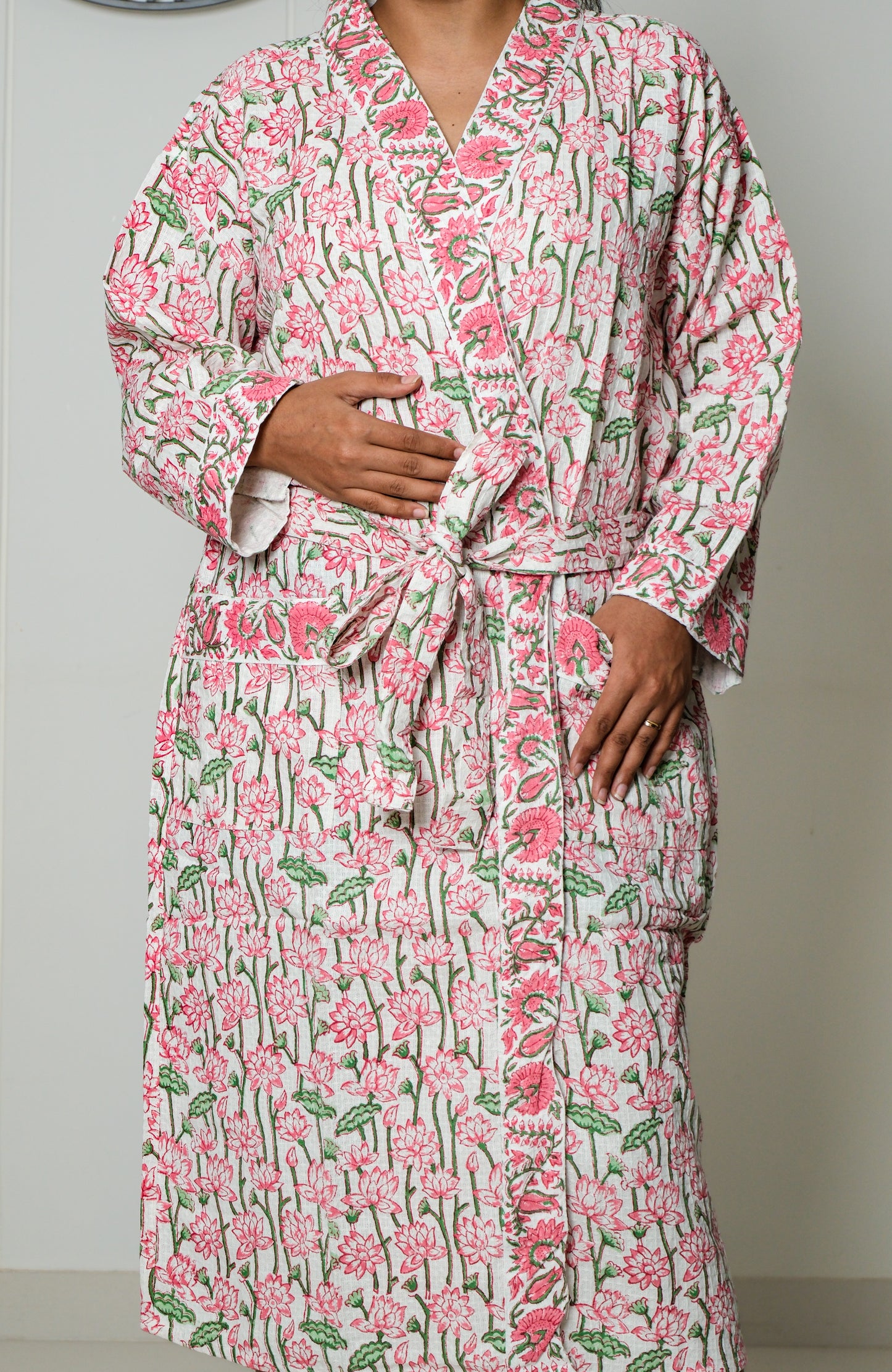 Lotus Garden - Jaipuri Bathrobe