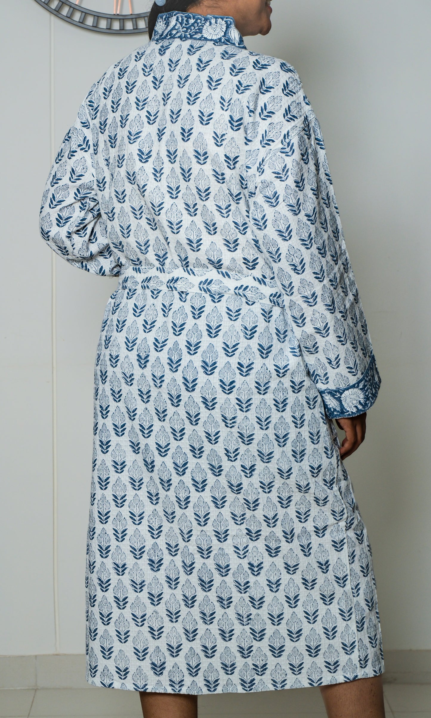 Indigo Bloom - Jaipuri Bathrobe