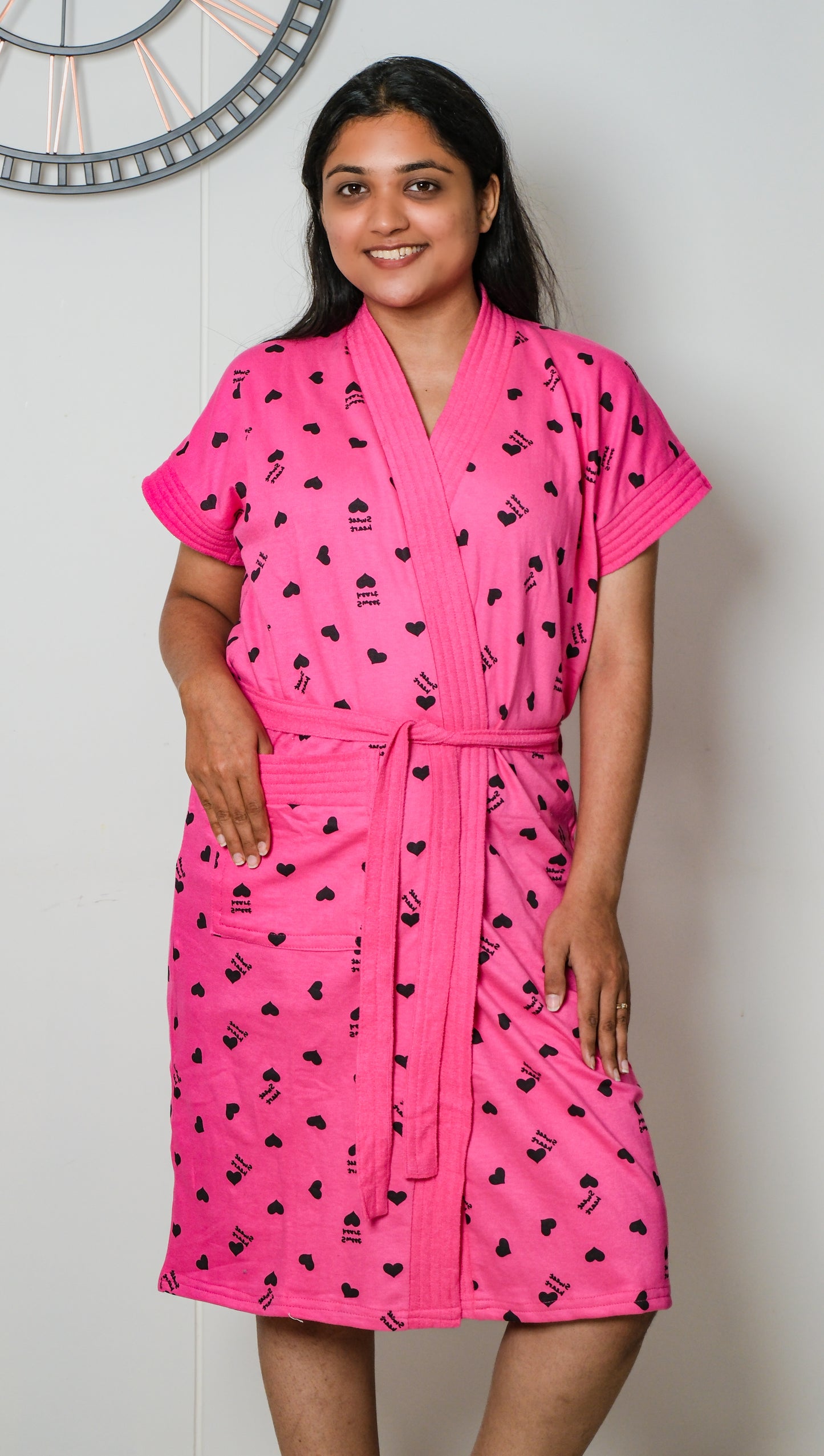 Sweetheart Pop - Printed Bathrobe