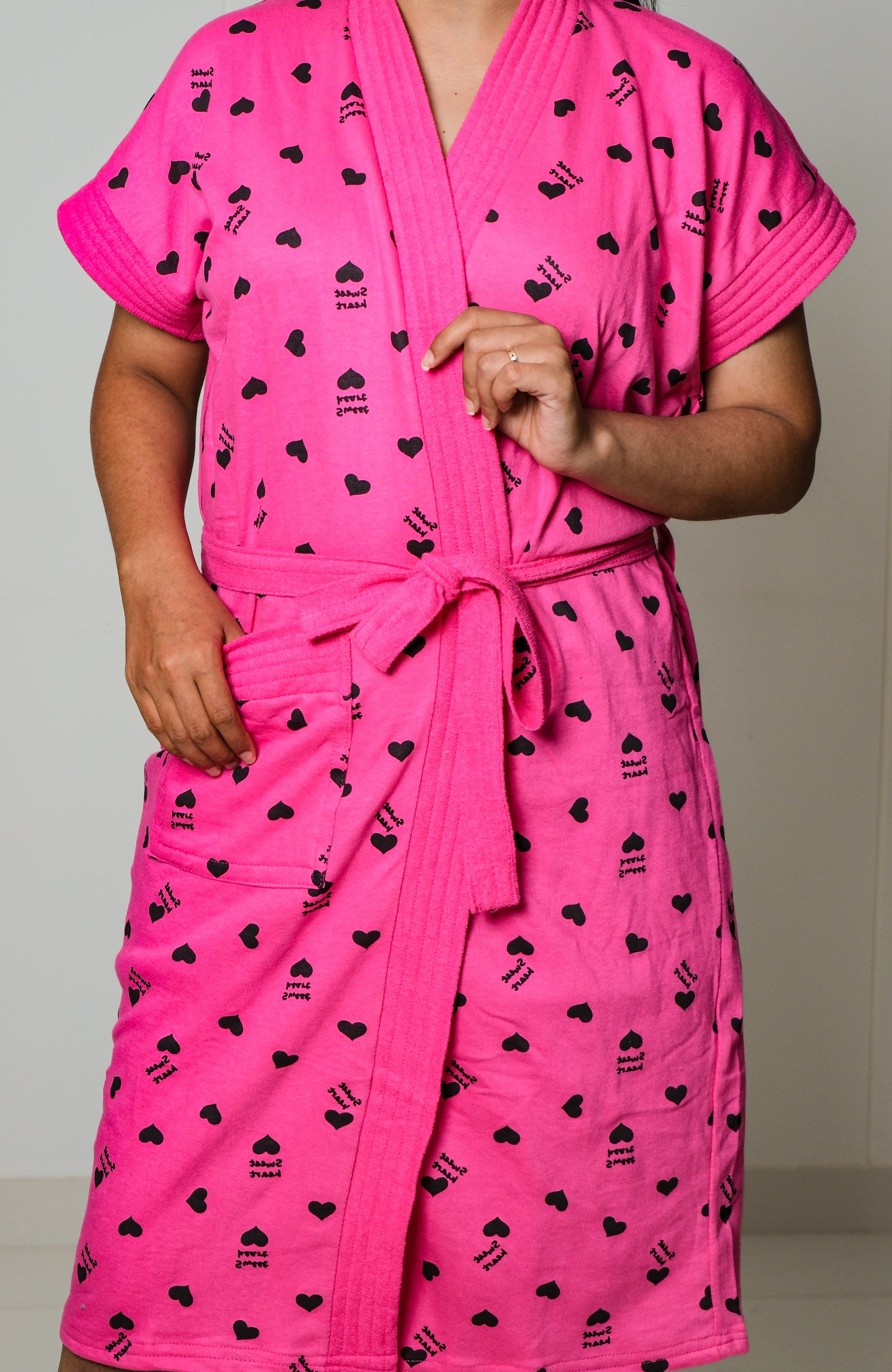 Sweetheart Pop - Printed Bathrobe