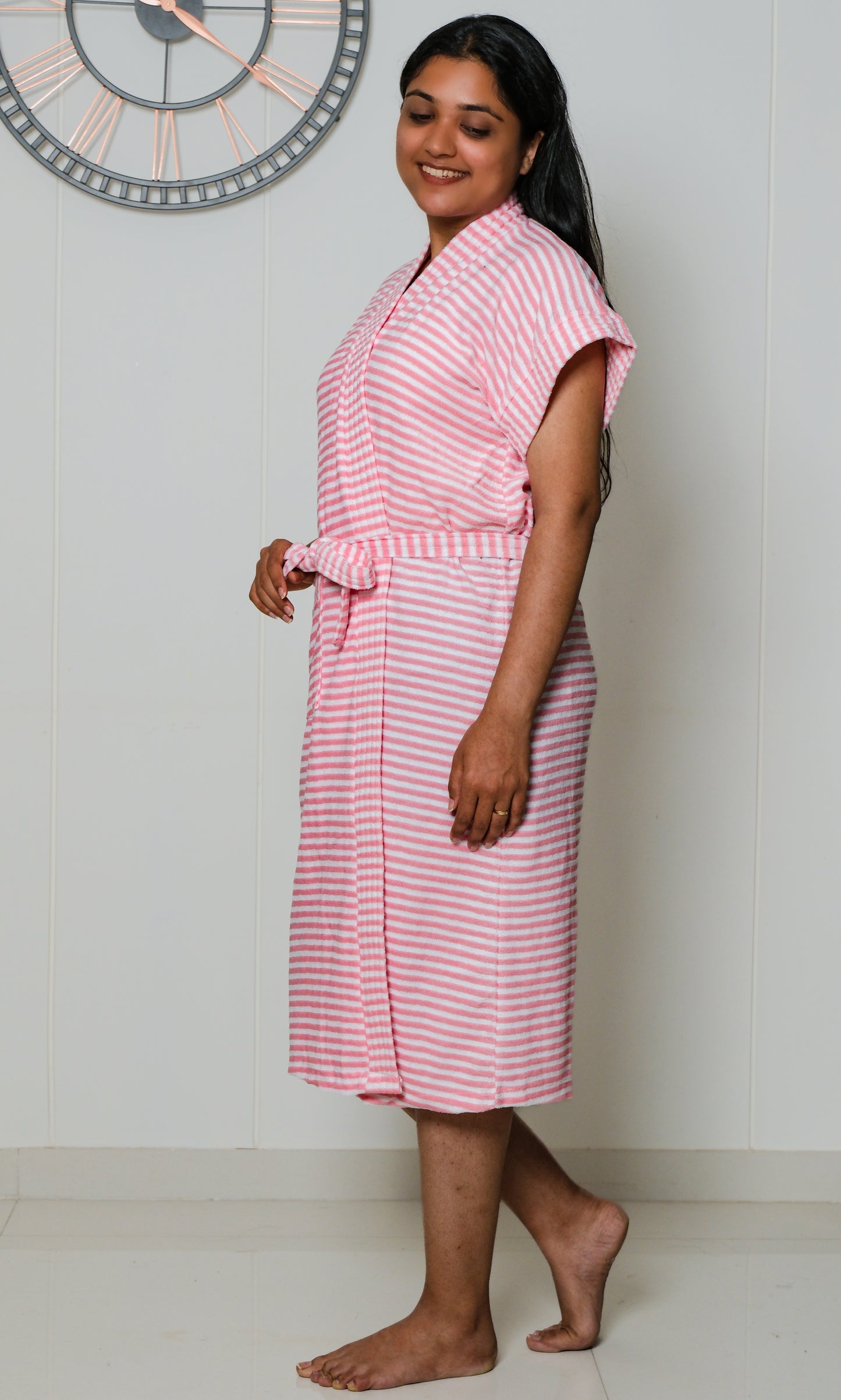 Cotton Candy Bliss - Stripe Bathrobe