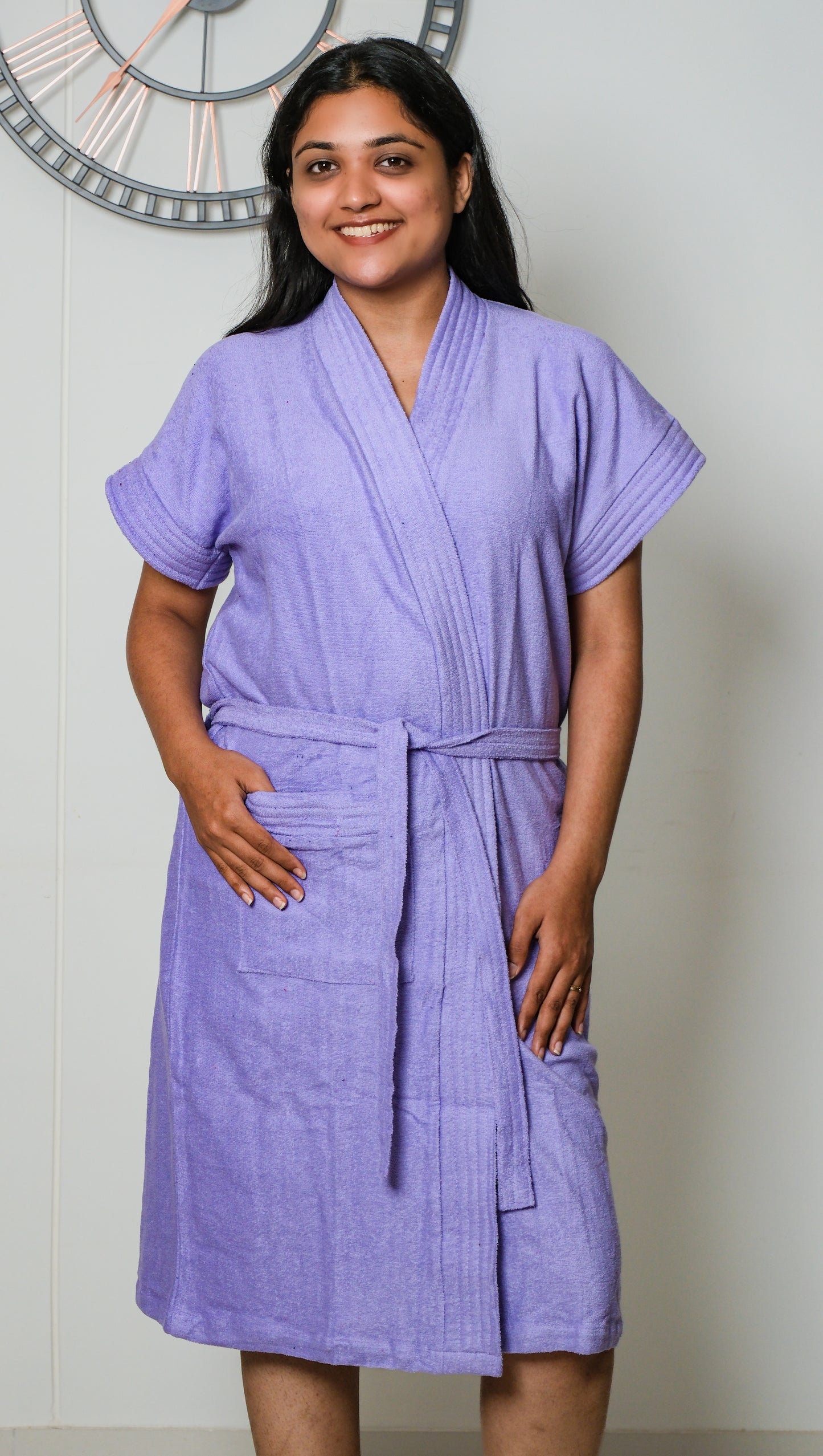 Solid Cotton Bathrobe