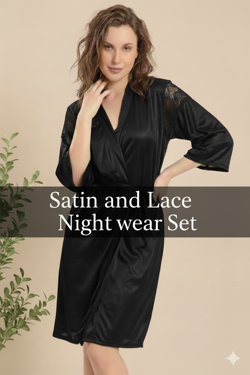 Satin & Lace Nightwear Set