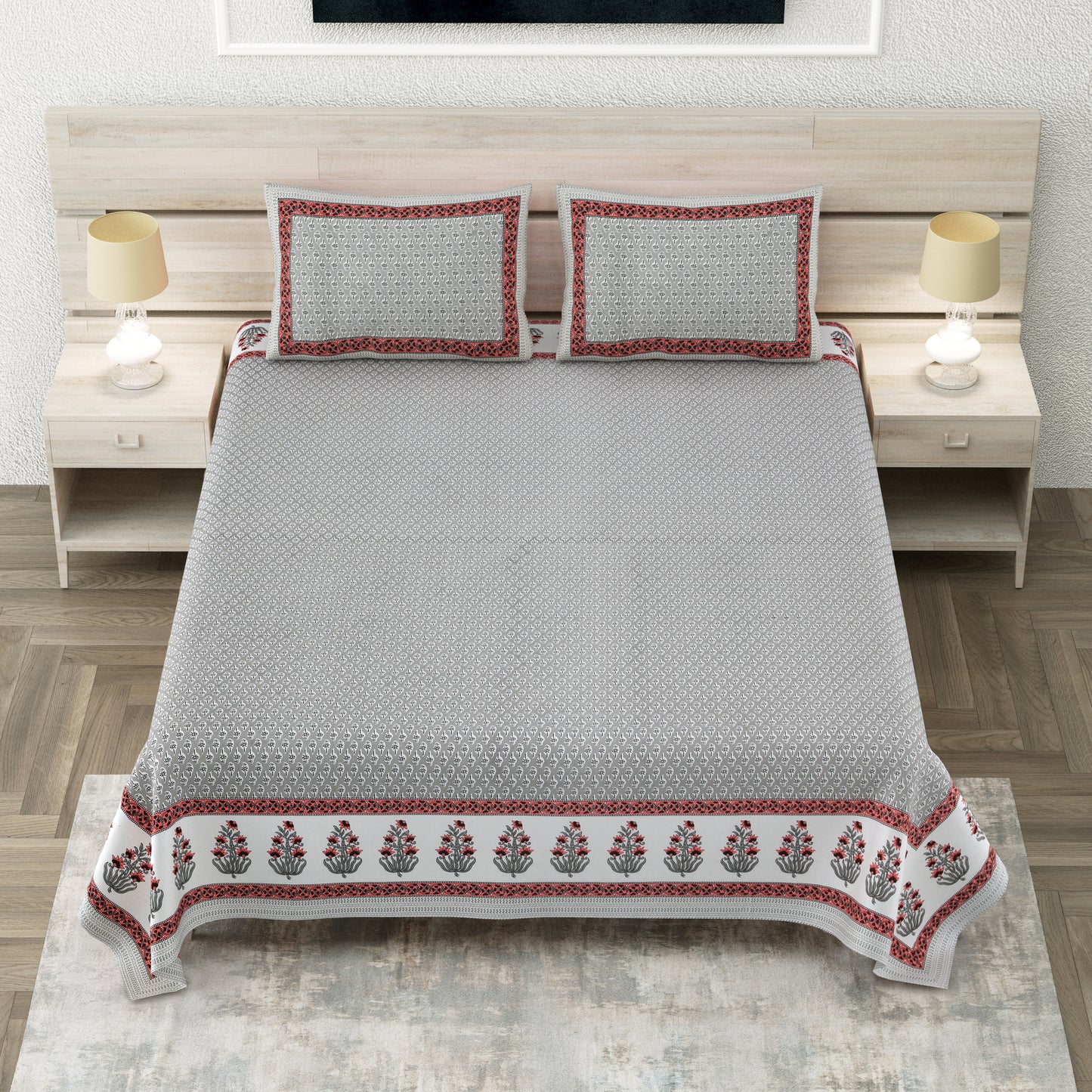 Mor Bagh Royale - King Size Bedsheet