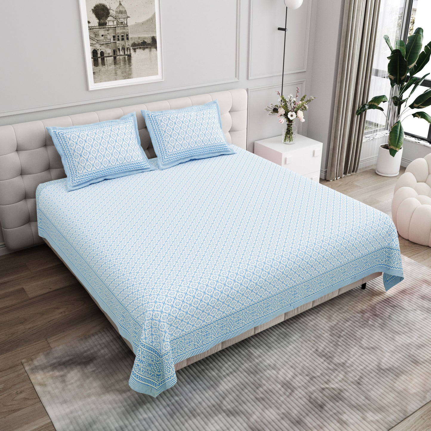 Cloud Mist - King Size Bedsheet