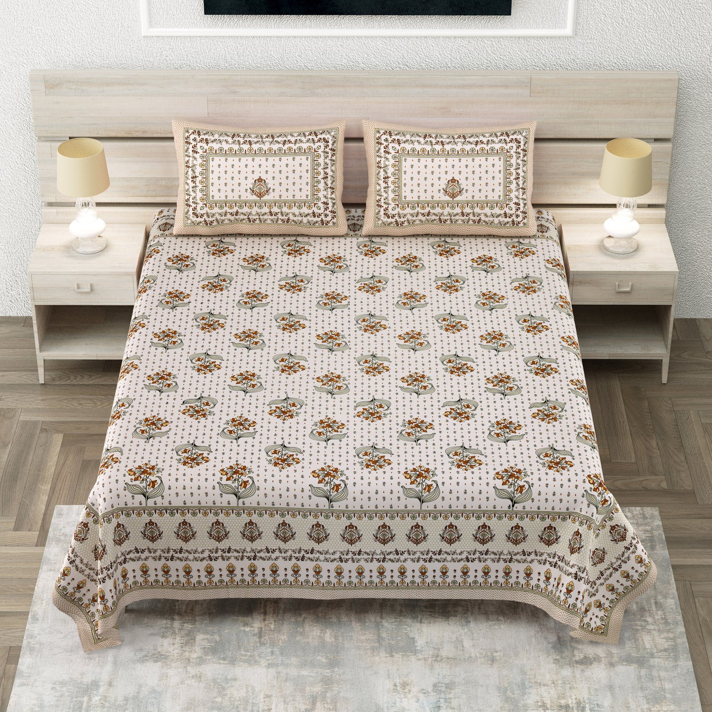 Jharokha Dreams - King Size Bedsheet