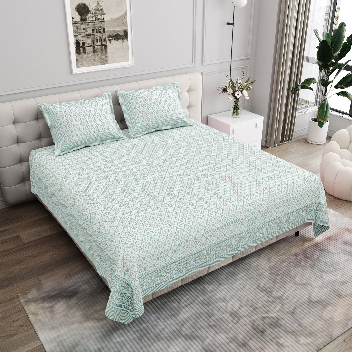 Cloud Mist - King Size Bedsheet