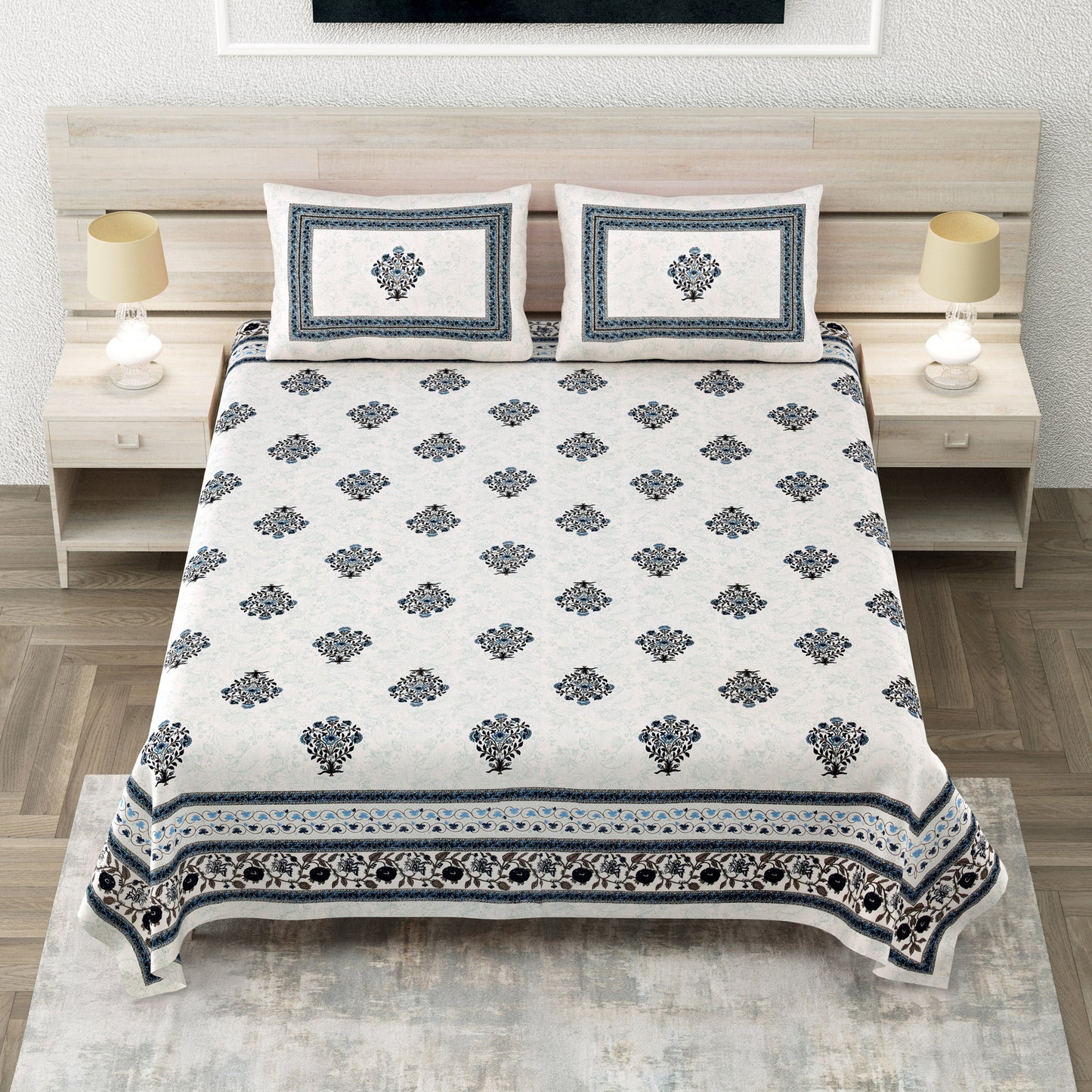 Roshan Ara - King Size Bedsheet