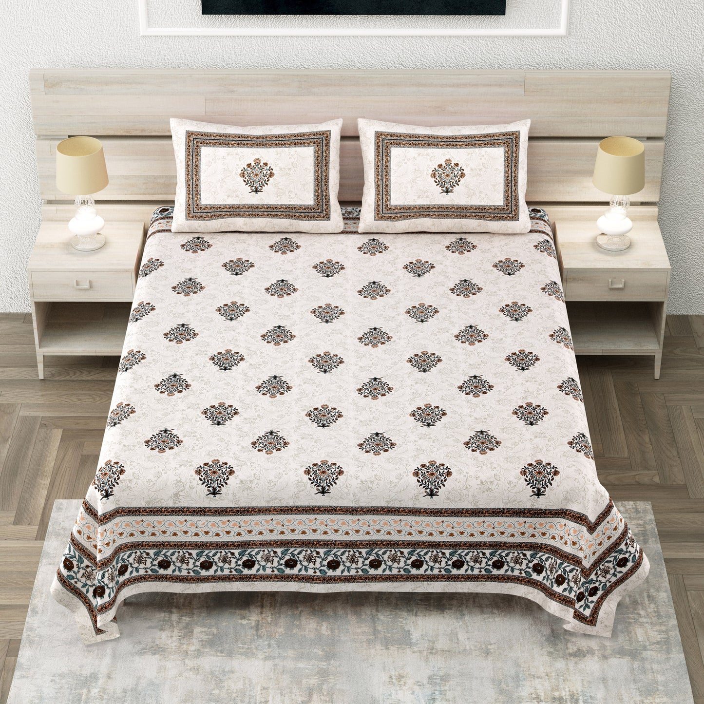 Roshan Ara - King Size Bedsheet