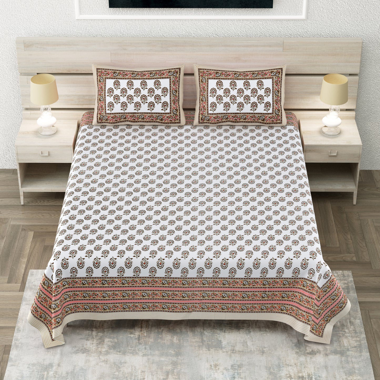 Bagh - King Size Bedsheet