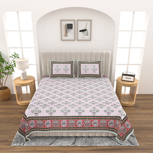 Happy Hues - Double bed Bedsheet
