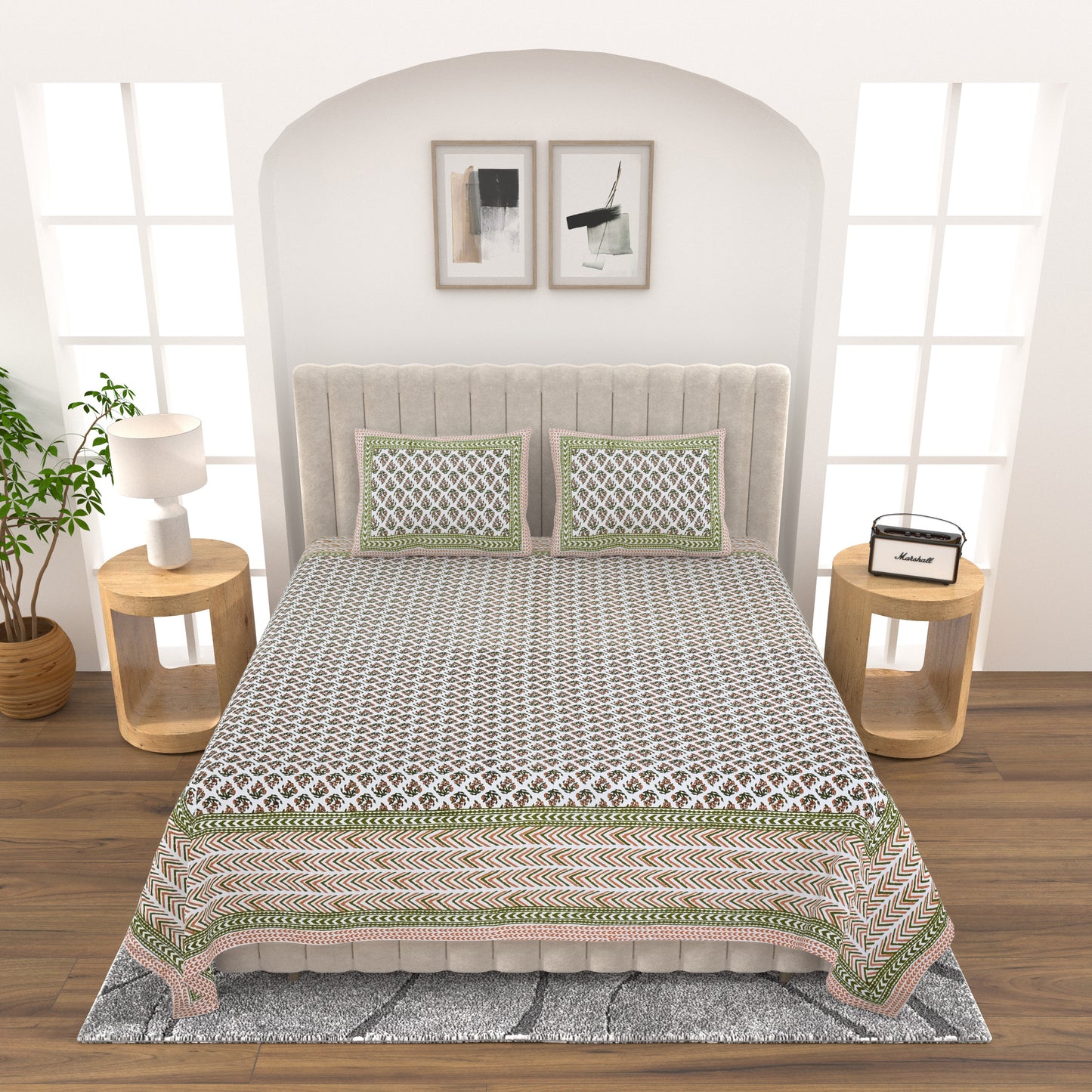 Flora - Double bed Bedsheet