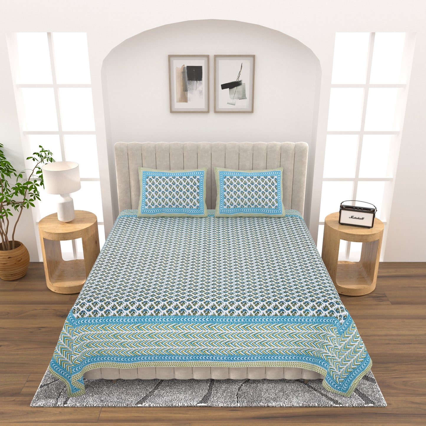 Flora - Double bed Bedsheet