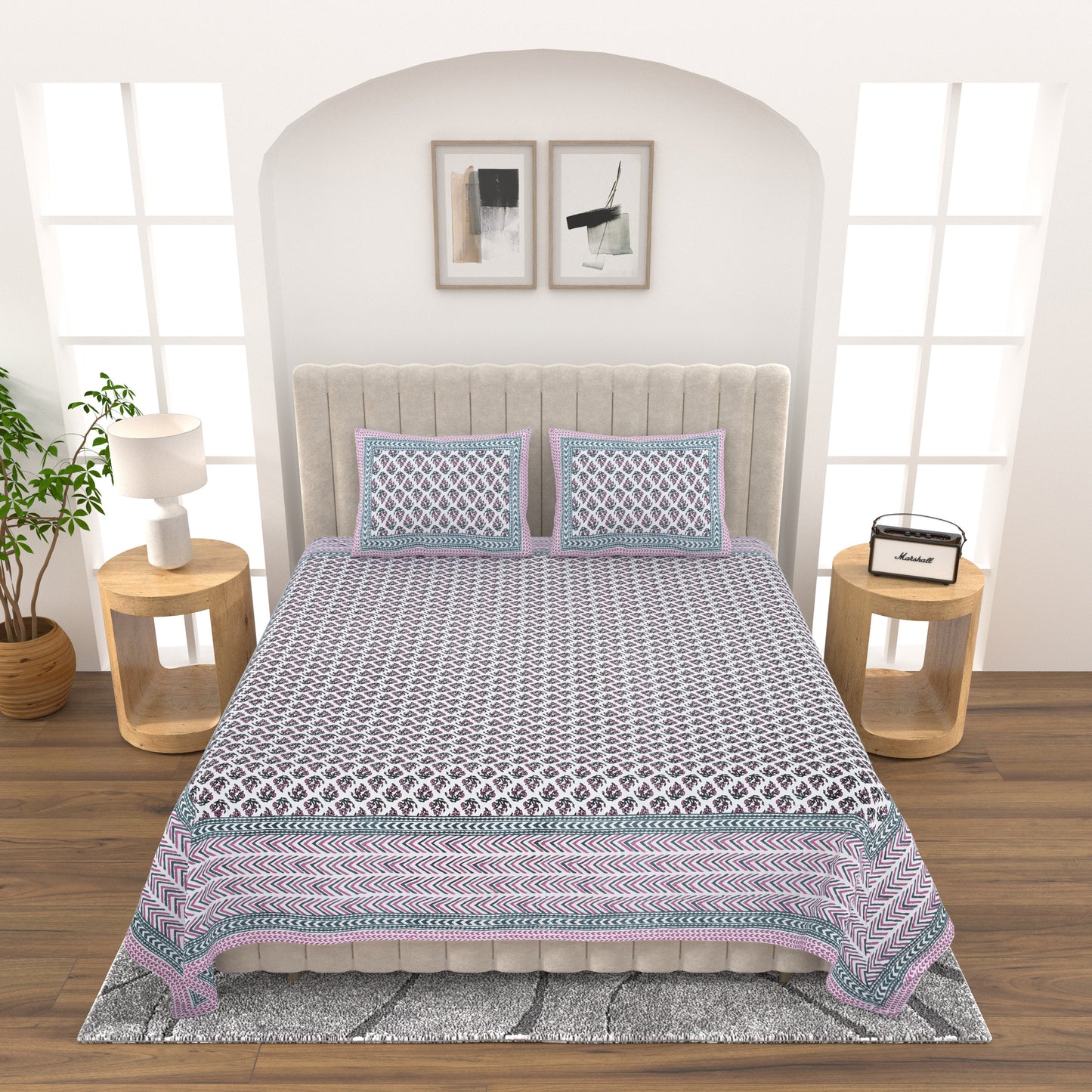 Flora - Double bed Bedsheet