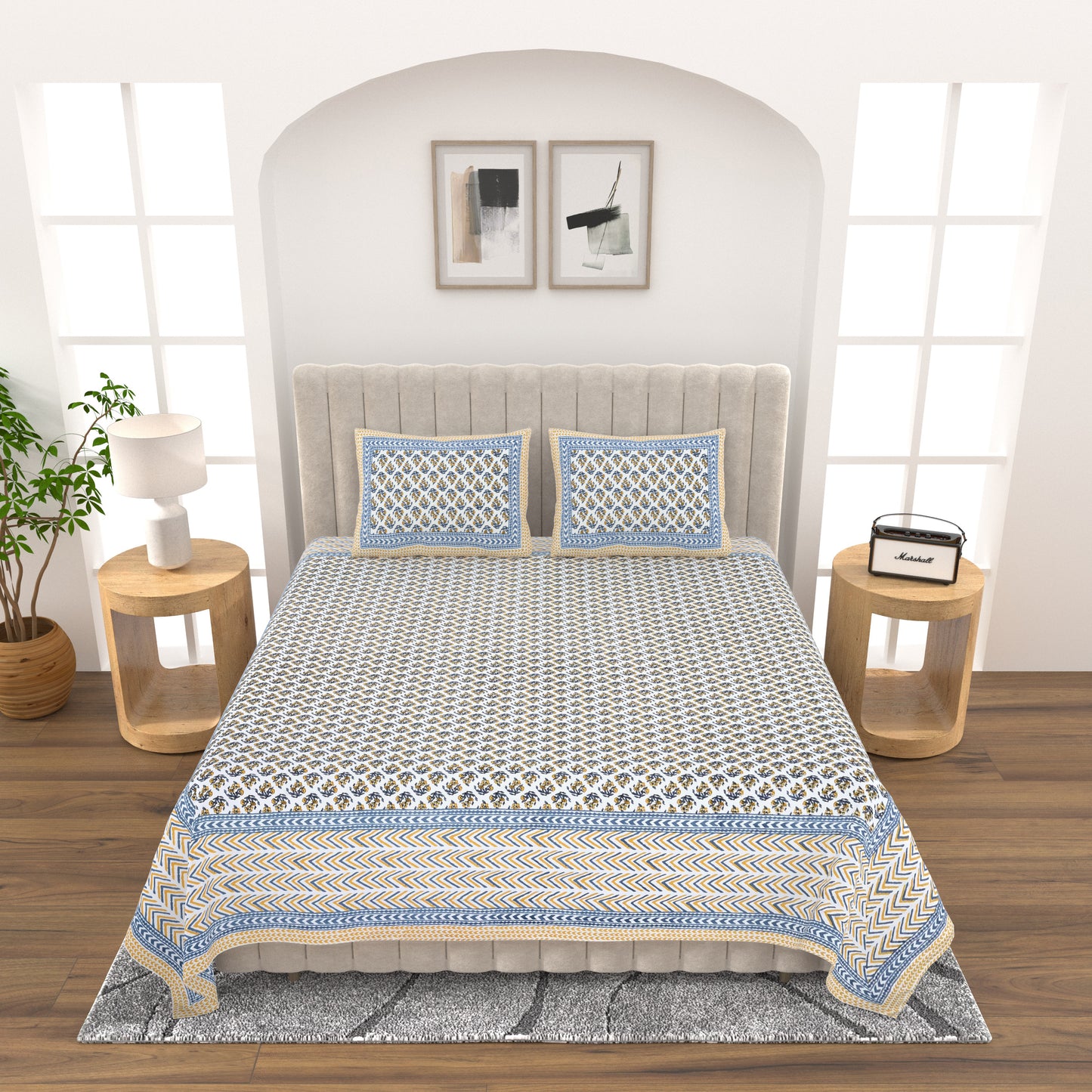 Flora - Double bed Bedsheet